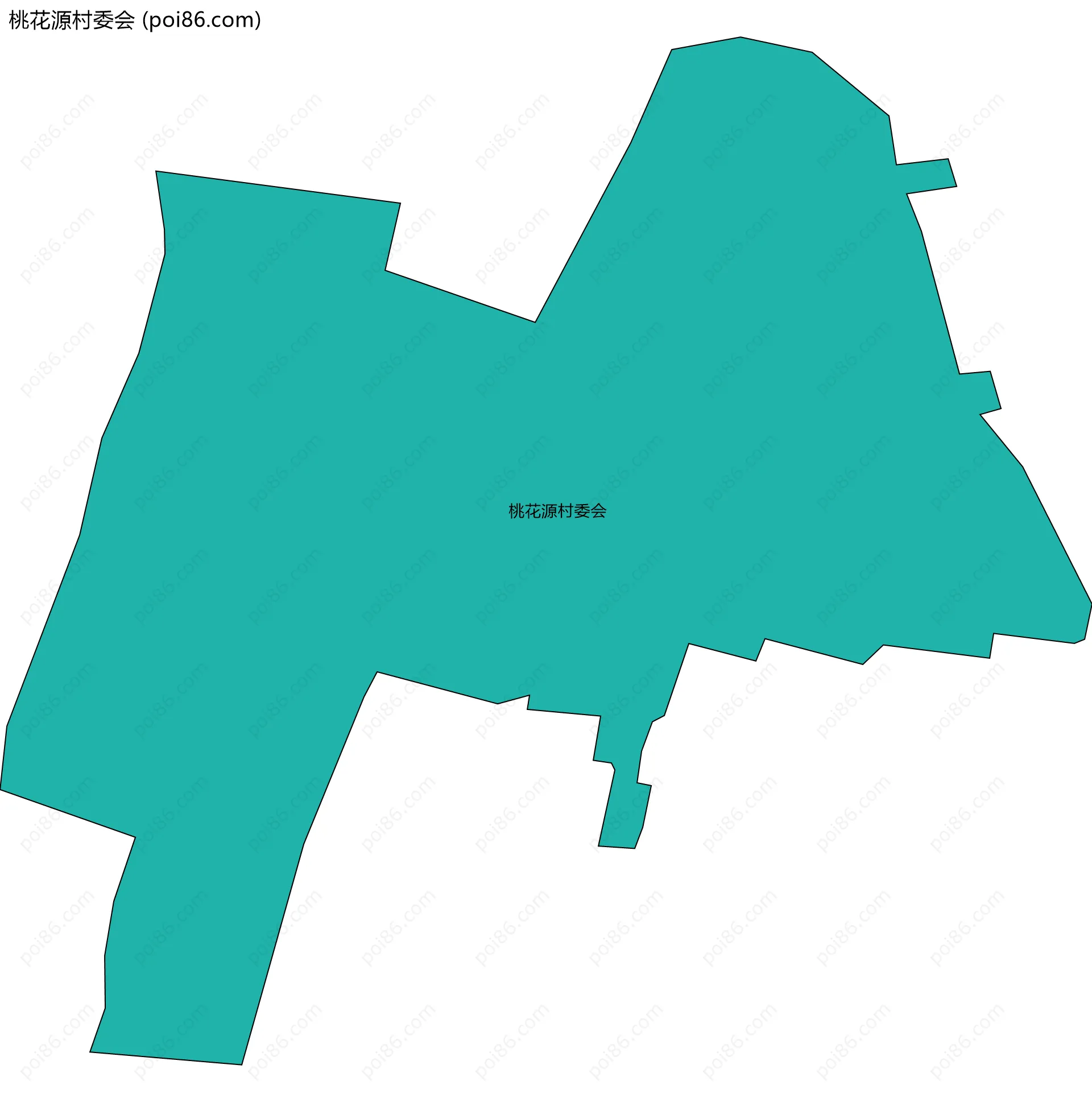 桃花源村委会边界地图