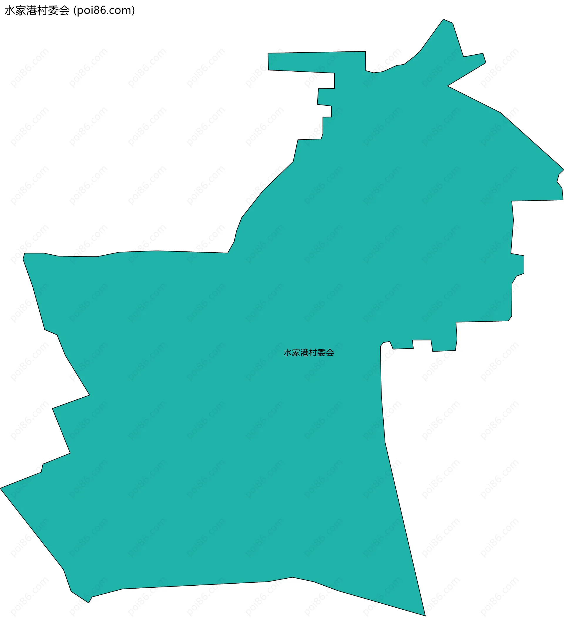 水家港村委会边界地图