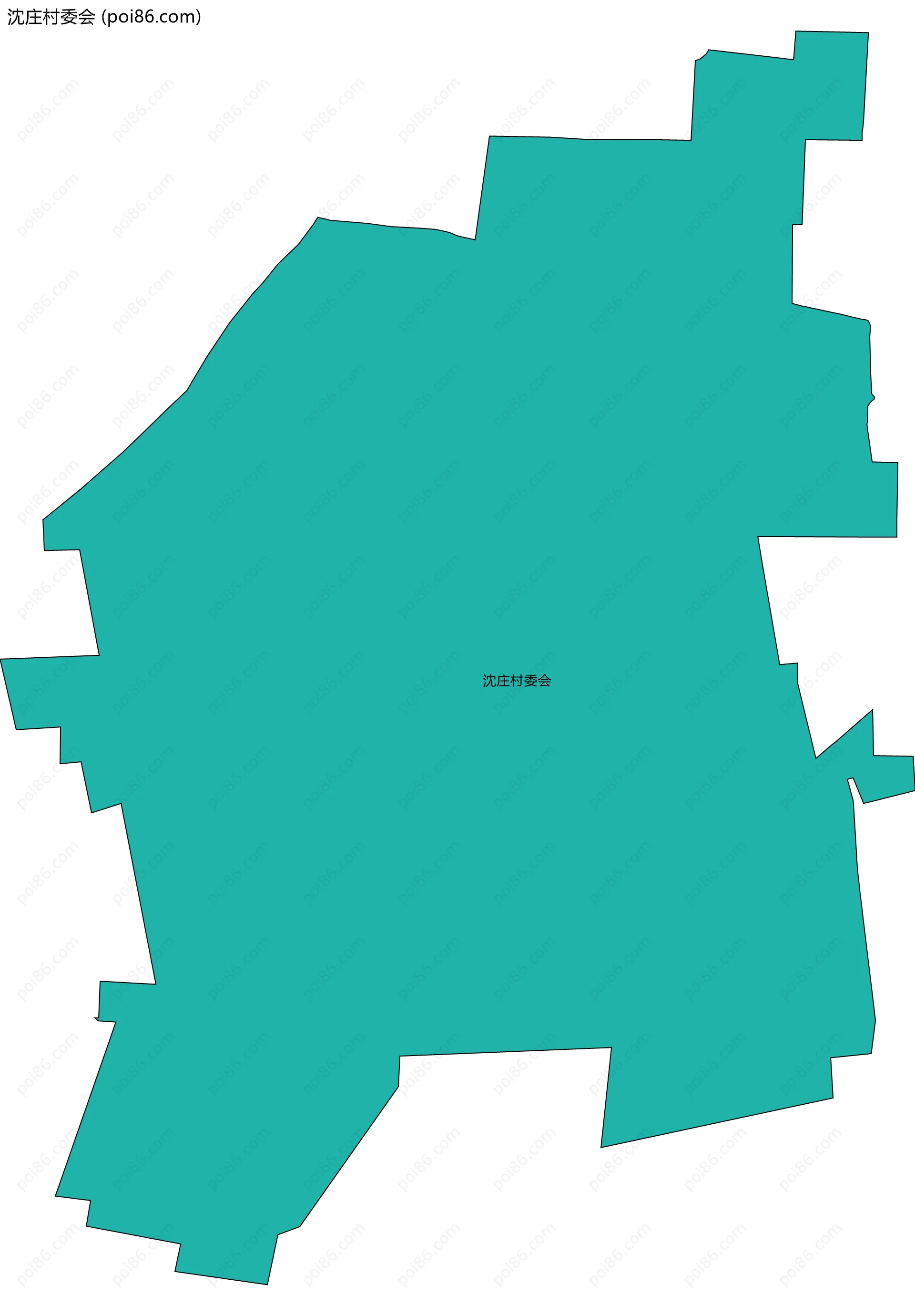 沈庄村委会边界地图