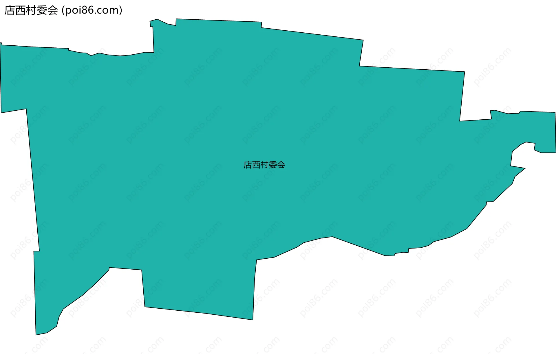 店西村委会边界地图
