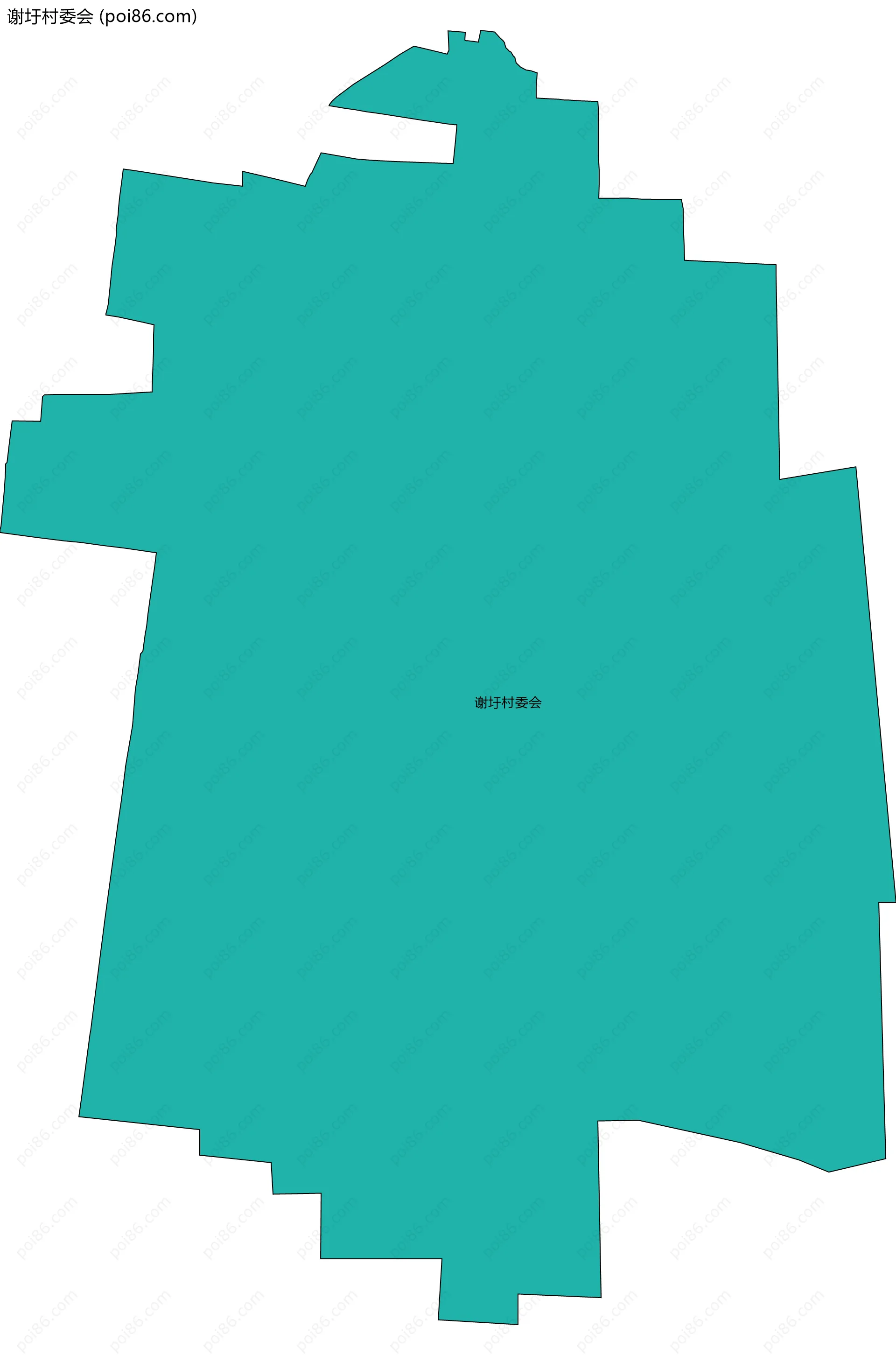 谢圩村委会边界地图