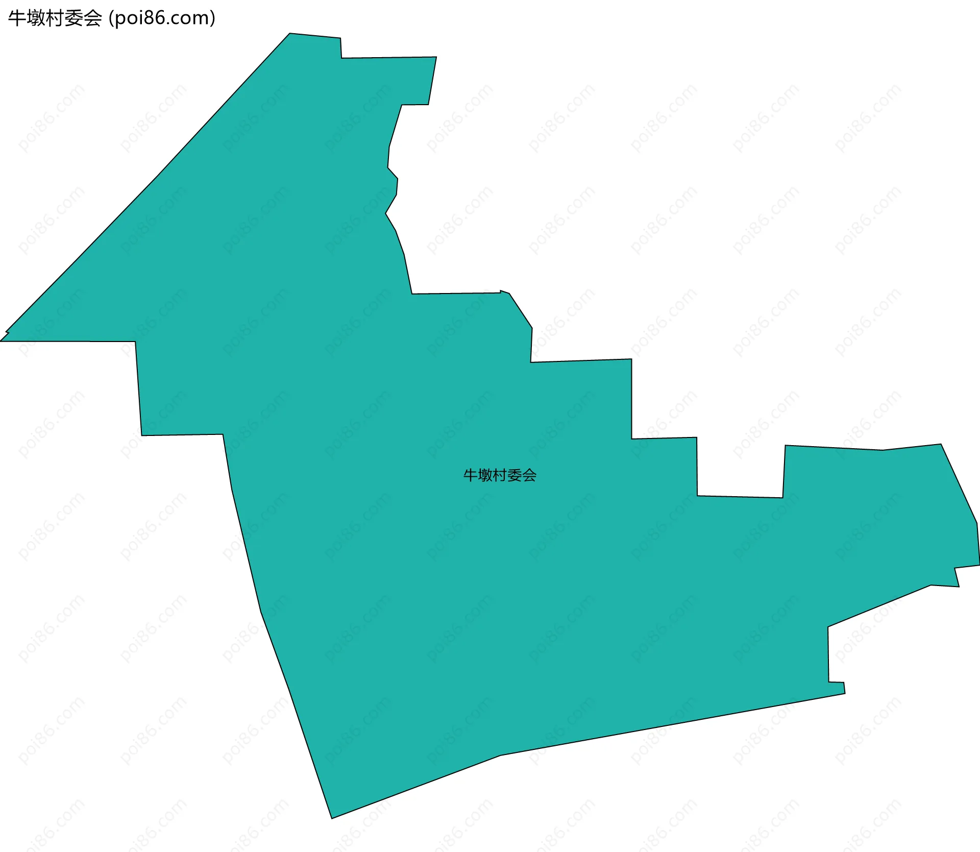 牛墩村委会边界地图
