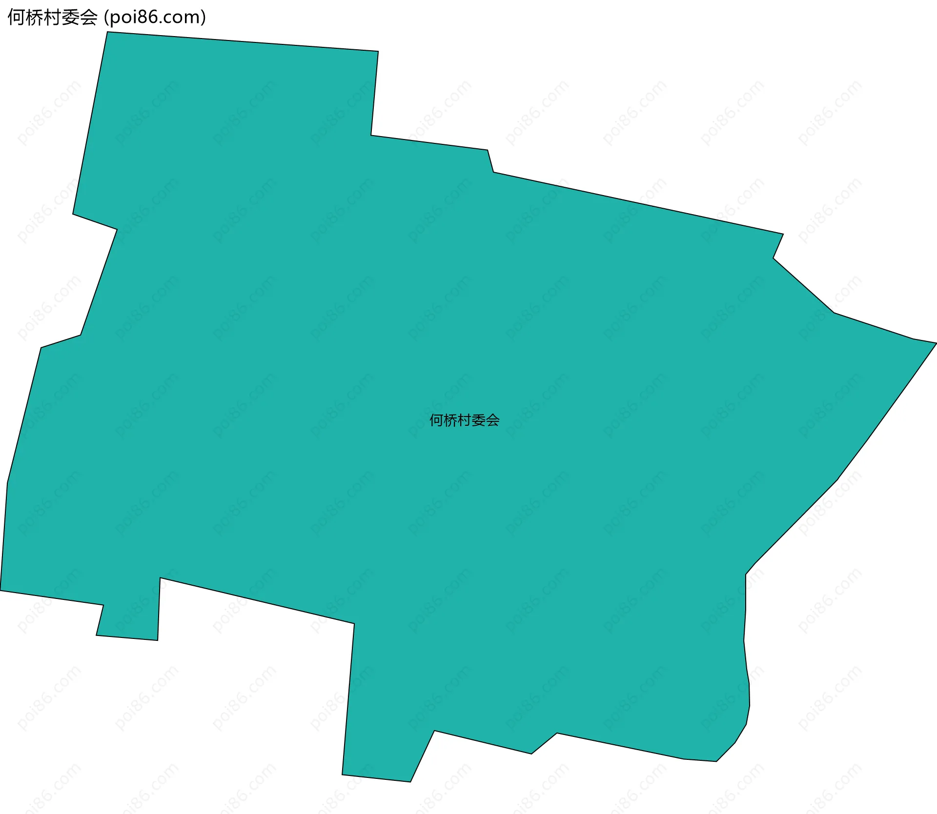 何桥村委会边界地图