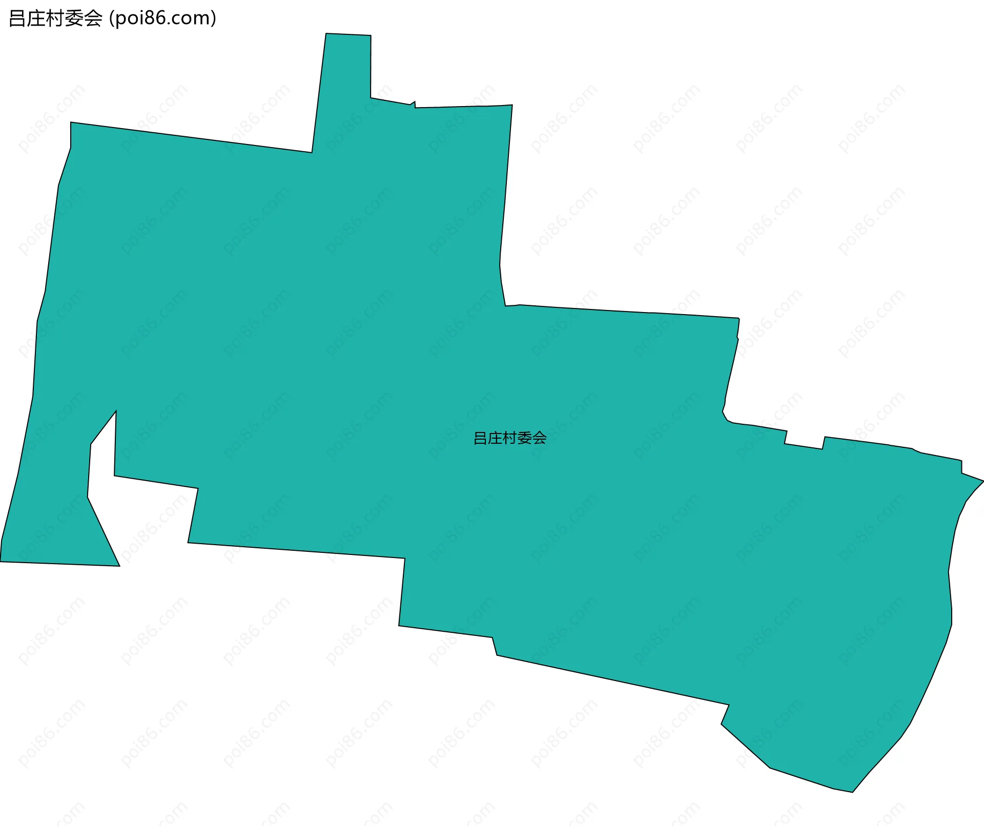 吕庄村委会边界地图