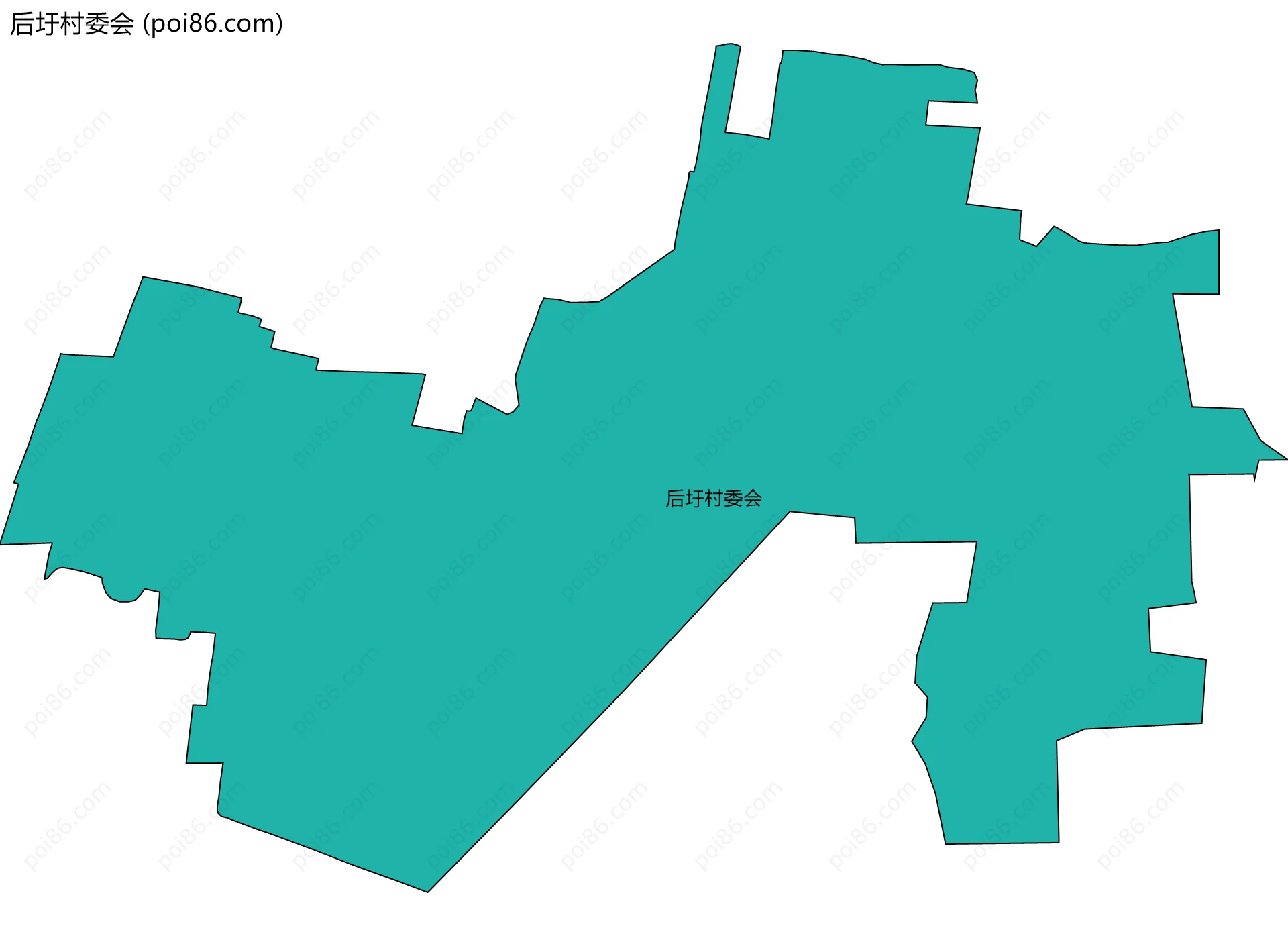 后圩村委会边界地图