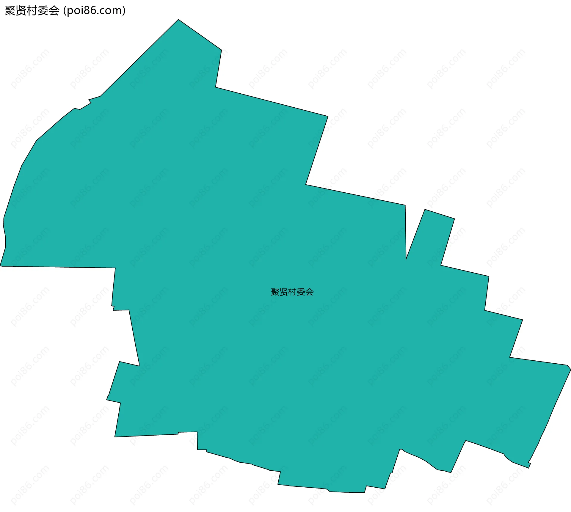 聚贤村委会边界地图