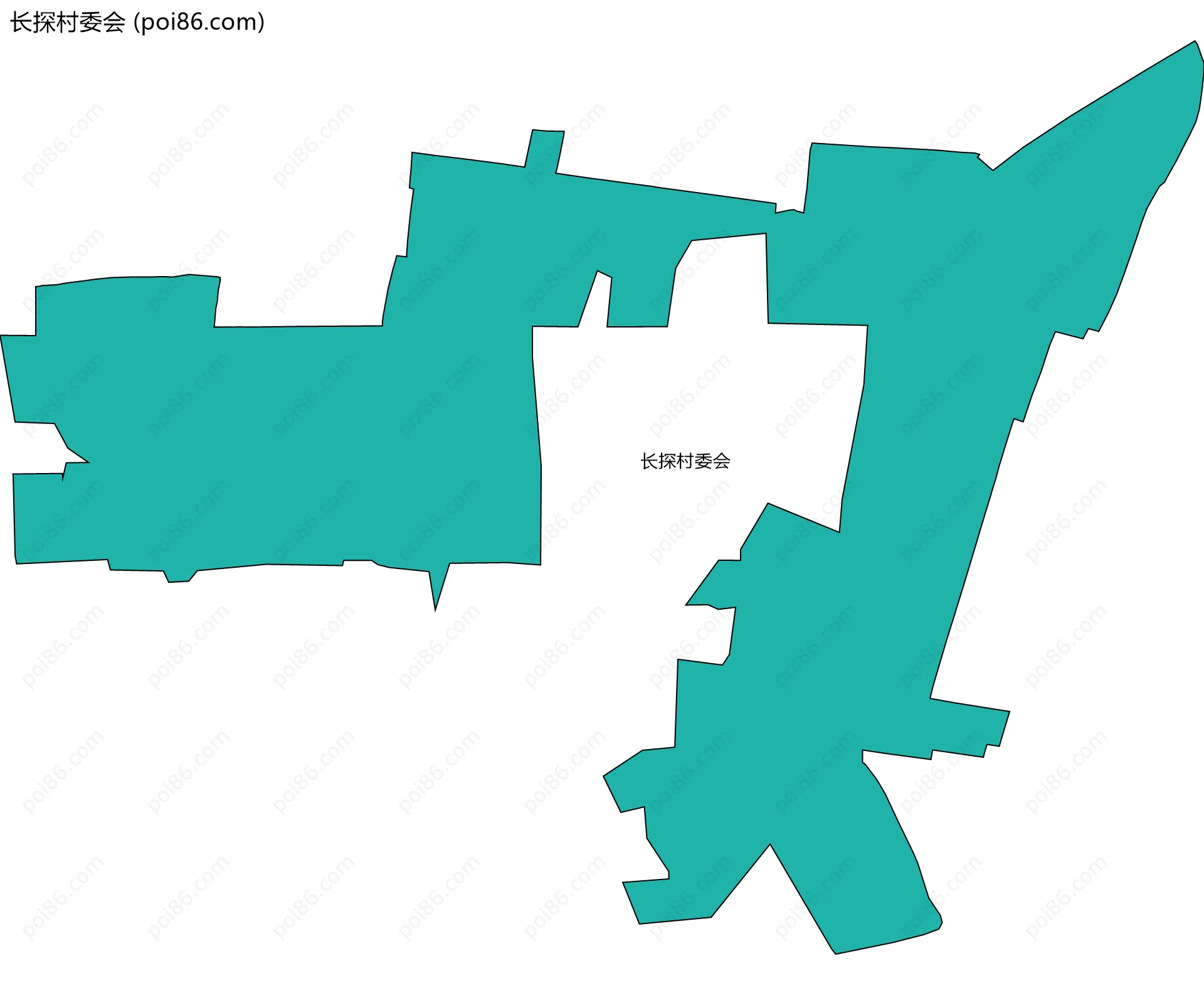 长探村委会边界地图