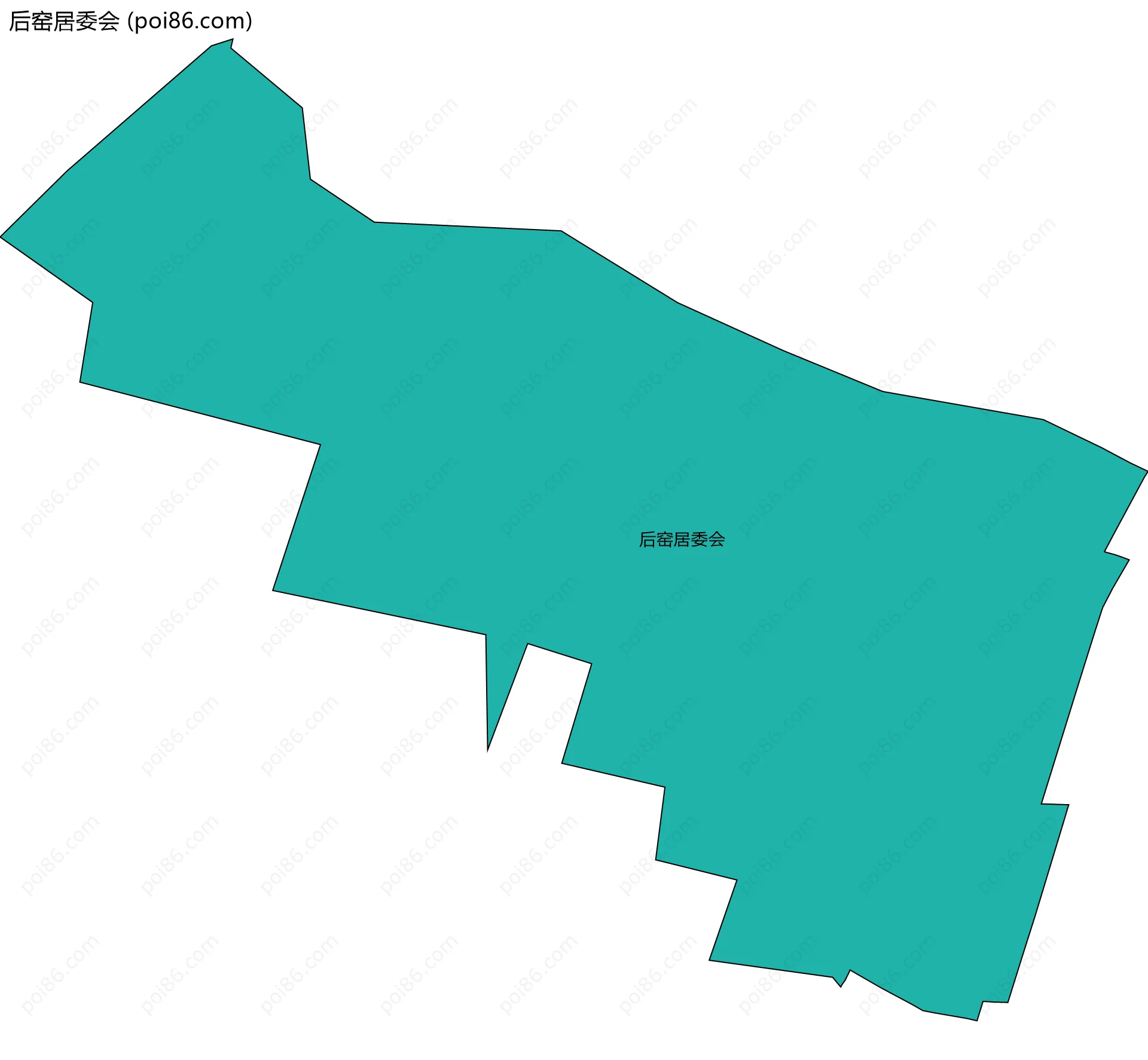 后窑居委会边界地图