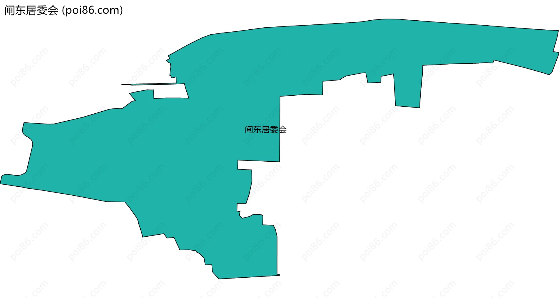 闸东居委会边界地图