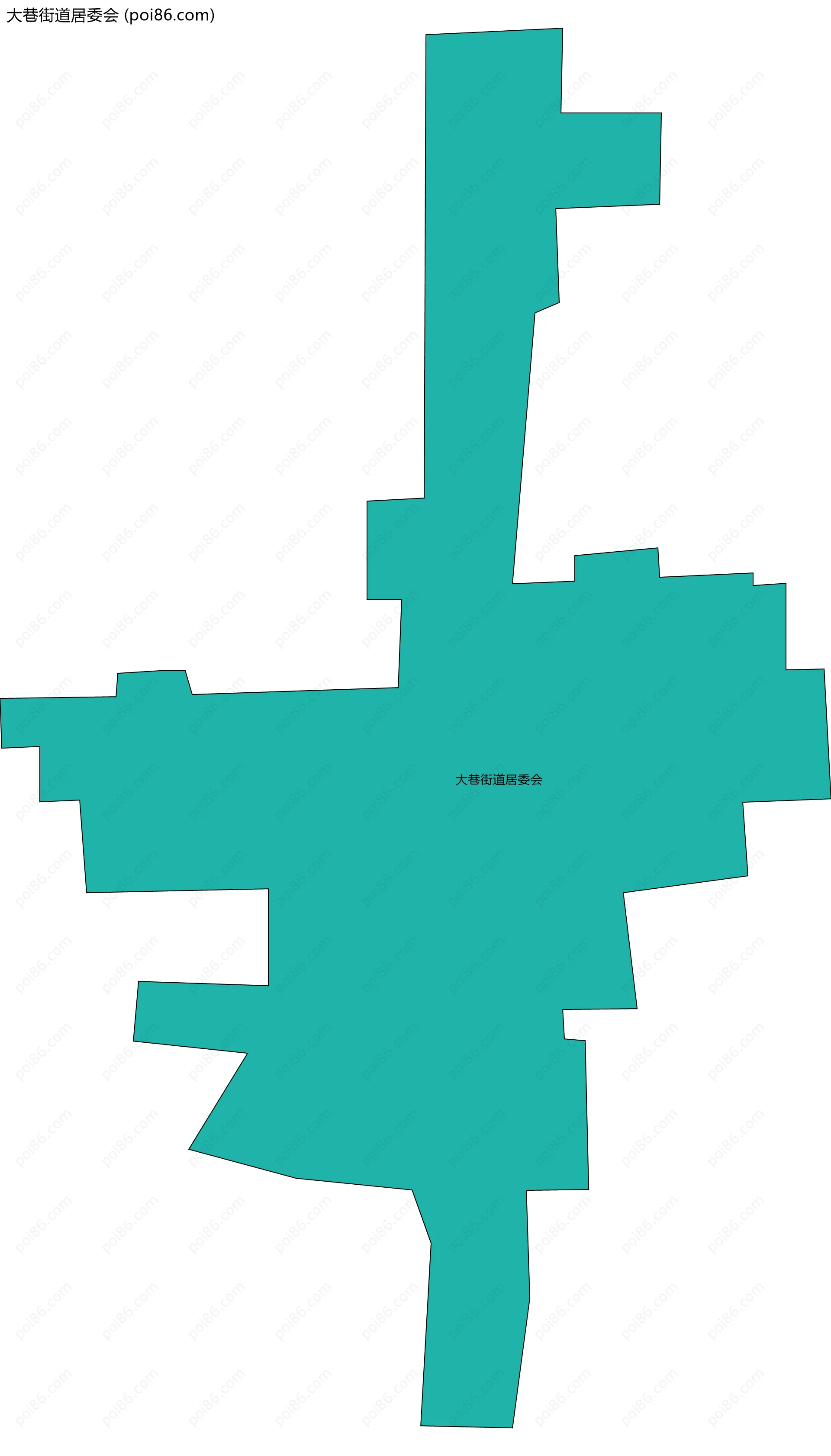 大巷街道居委会边界地图