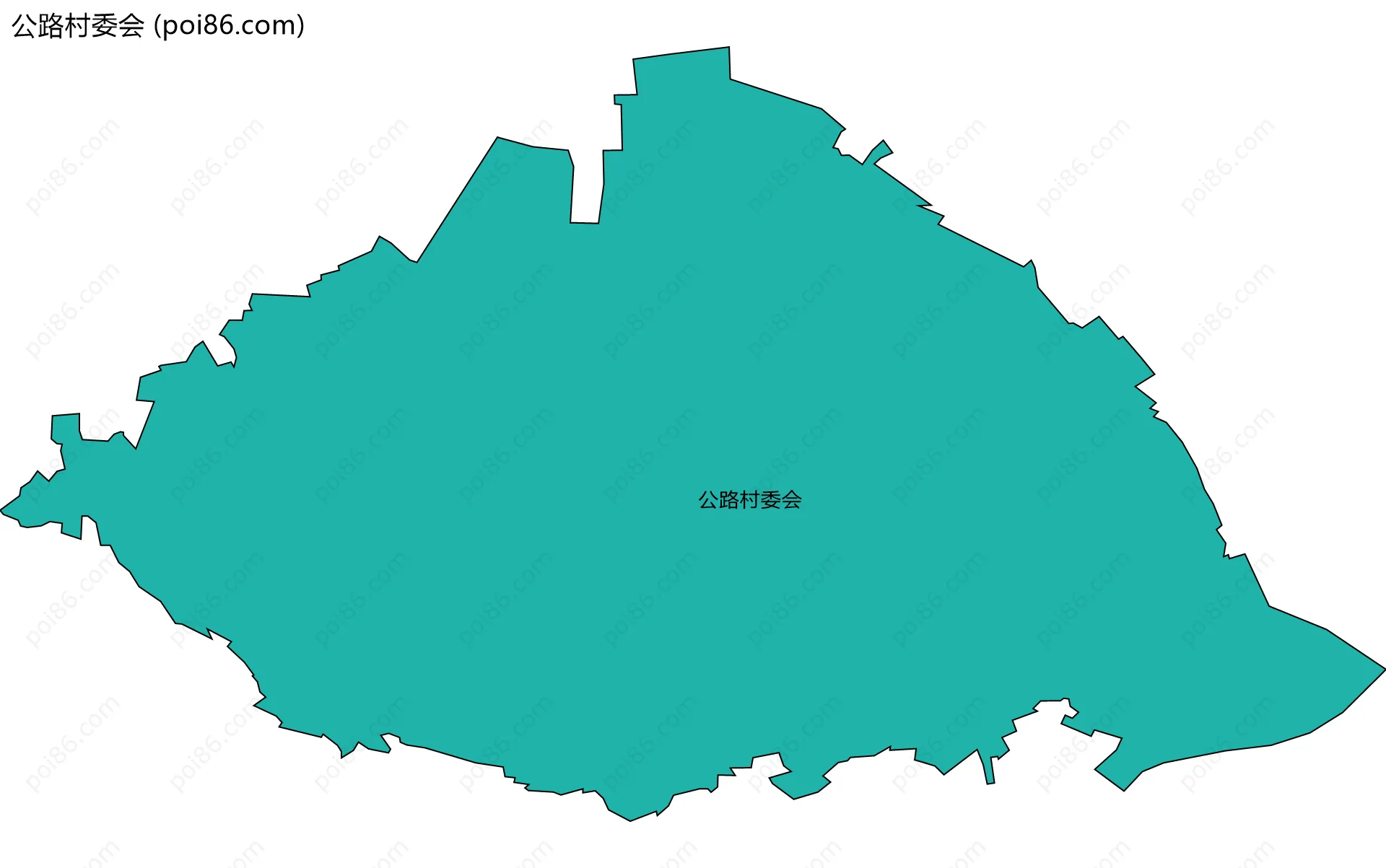 公路村委会边界地图