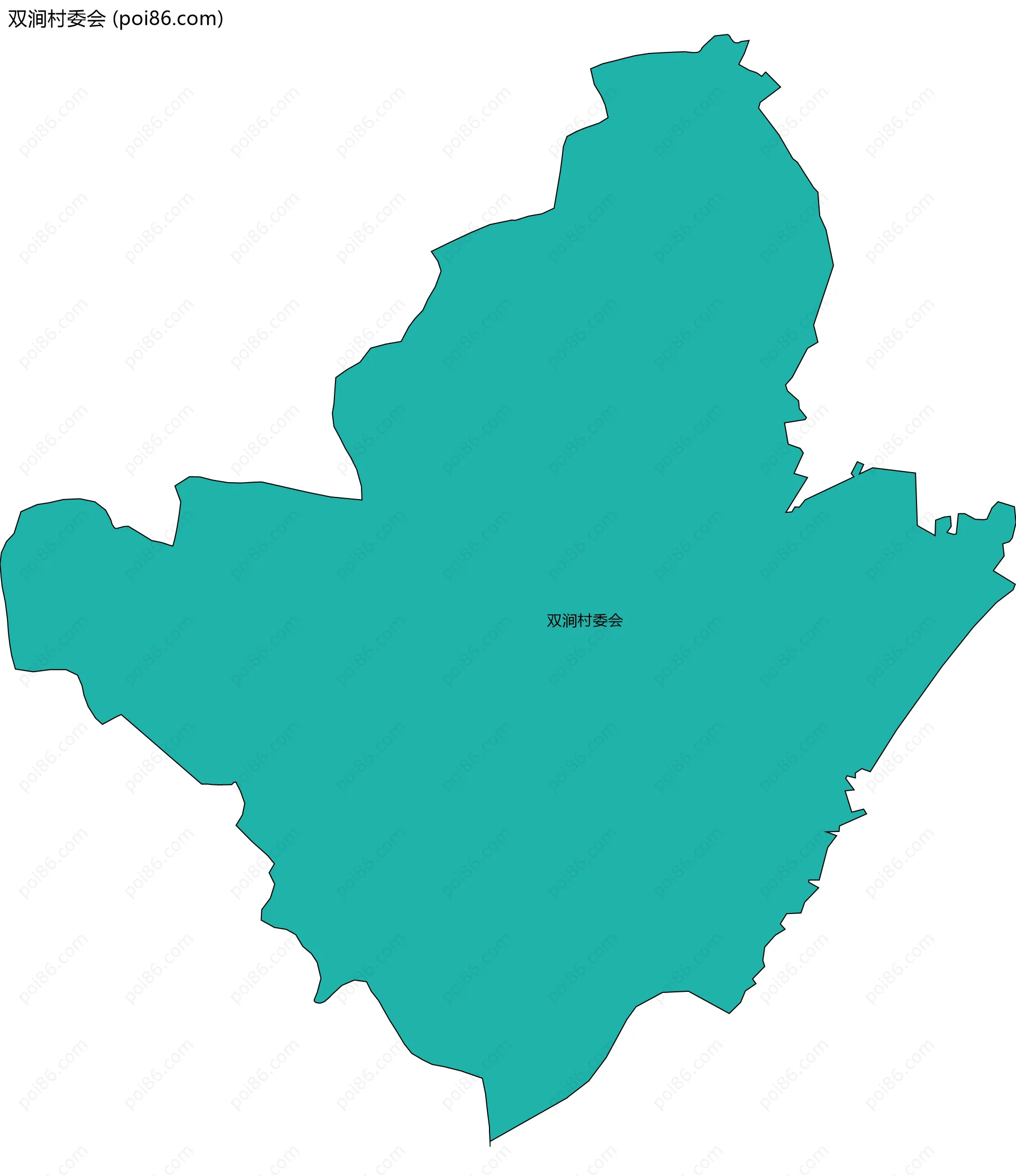 双涧村委会边界地图