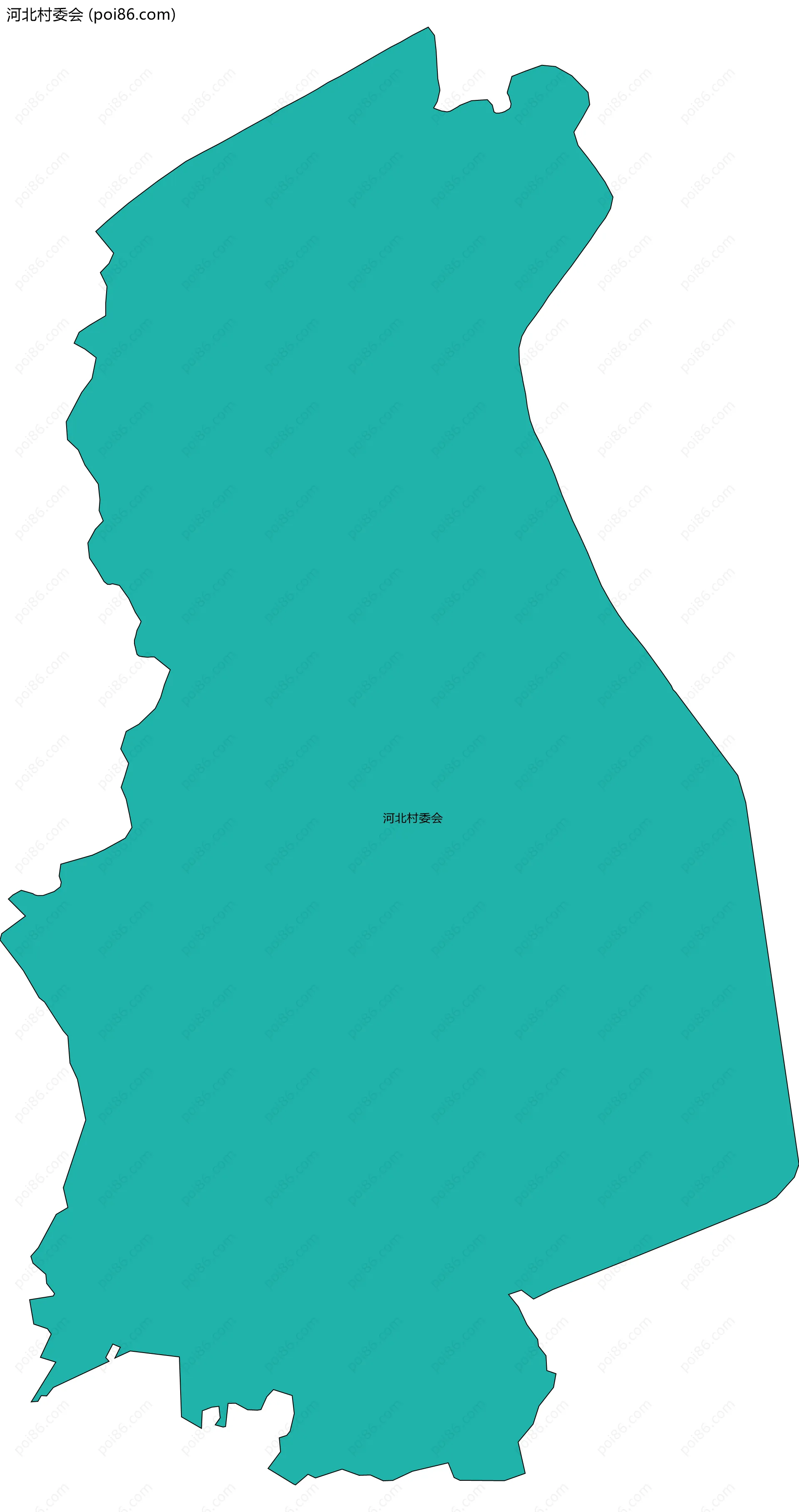 河北村委会边界地图