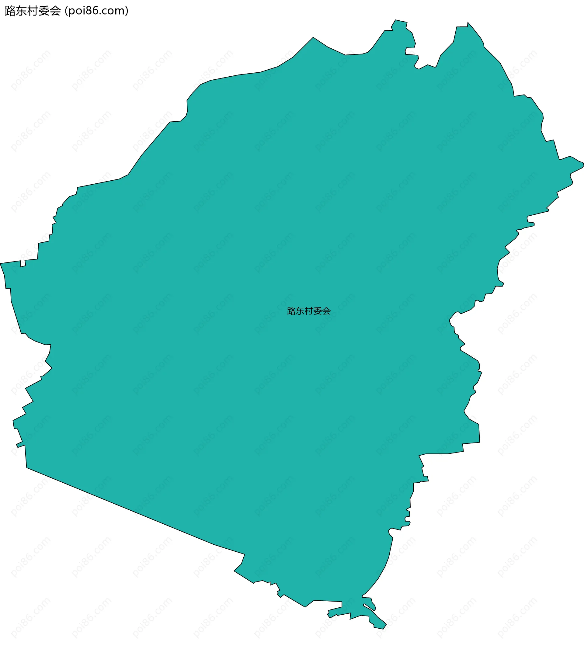 路东村委会边界地图