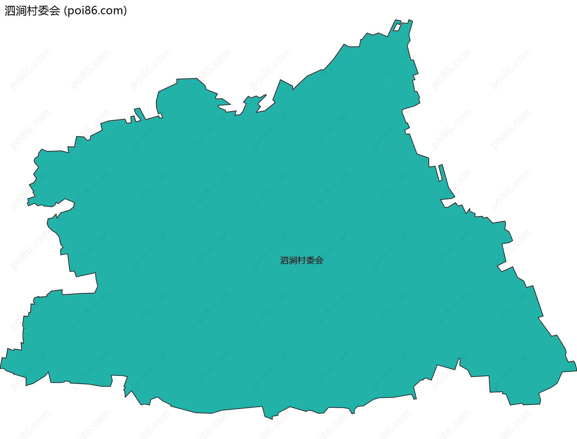 泗涧村委会边界地图