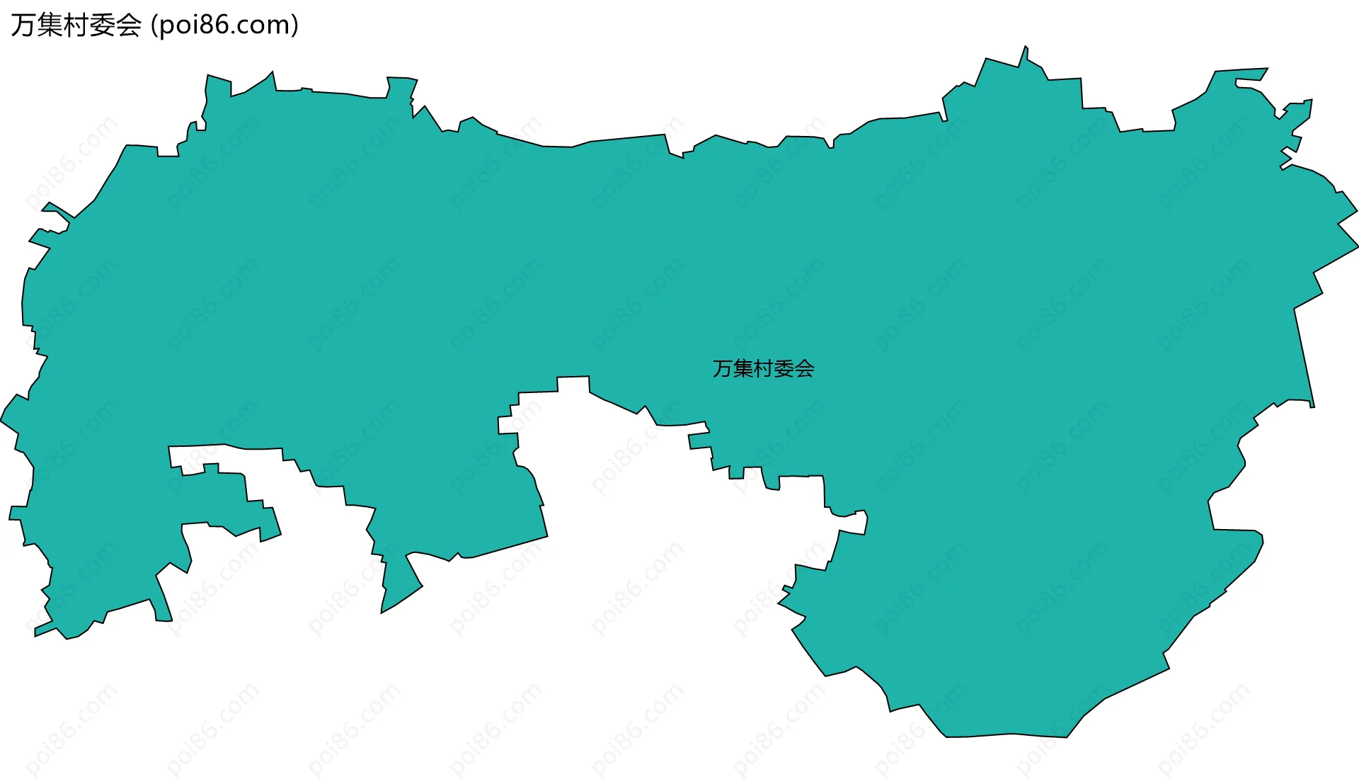 万集村委会边界地图