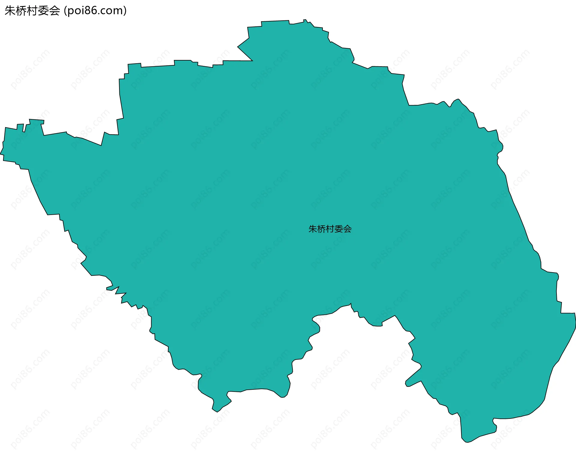 朱桥村委会边界地图