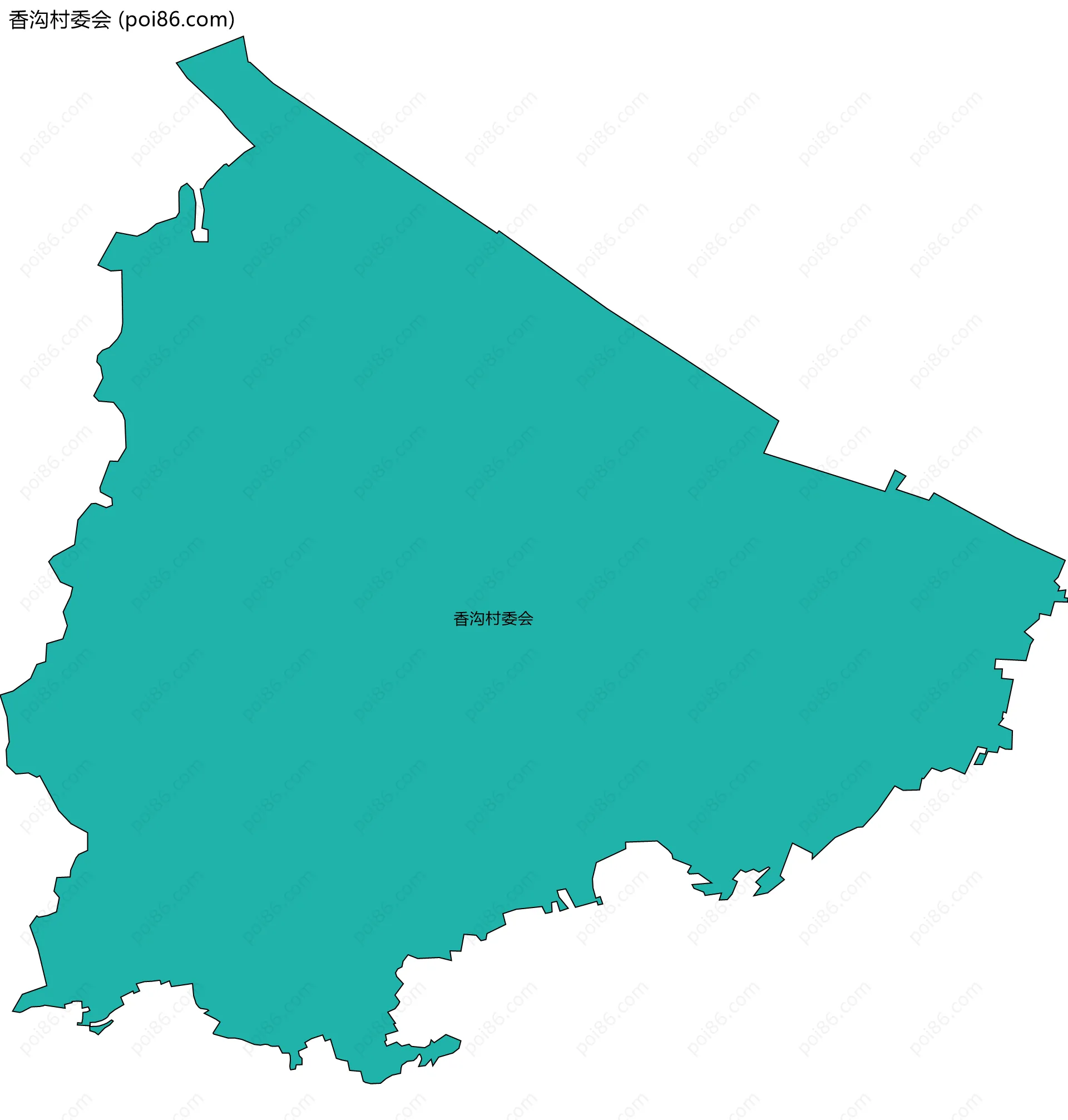 香沟村委会边界地图