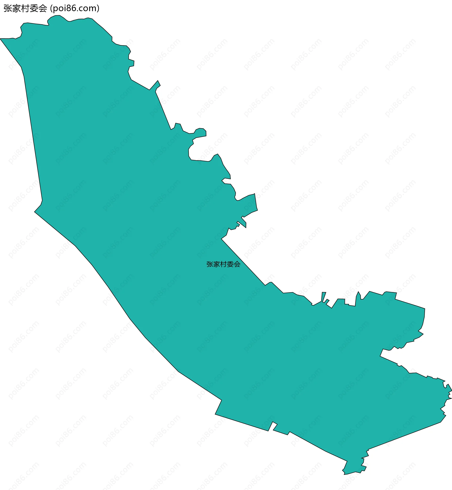 张家村委会边界地图