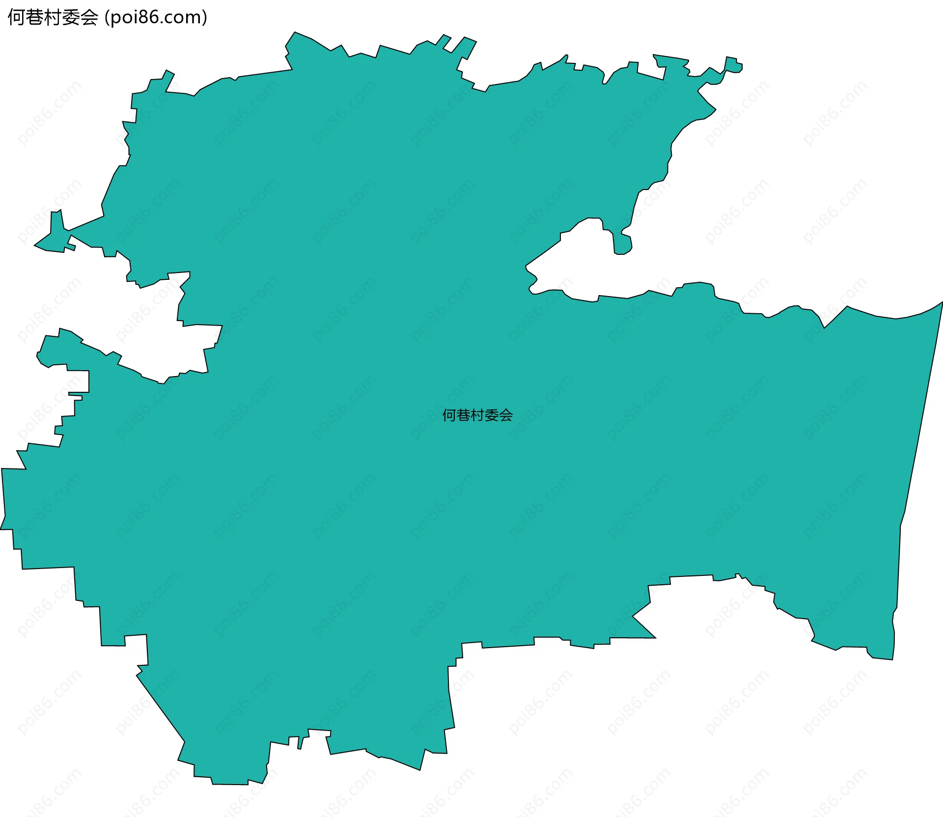 何巷村委会边界地图