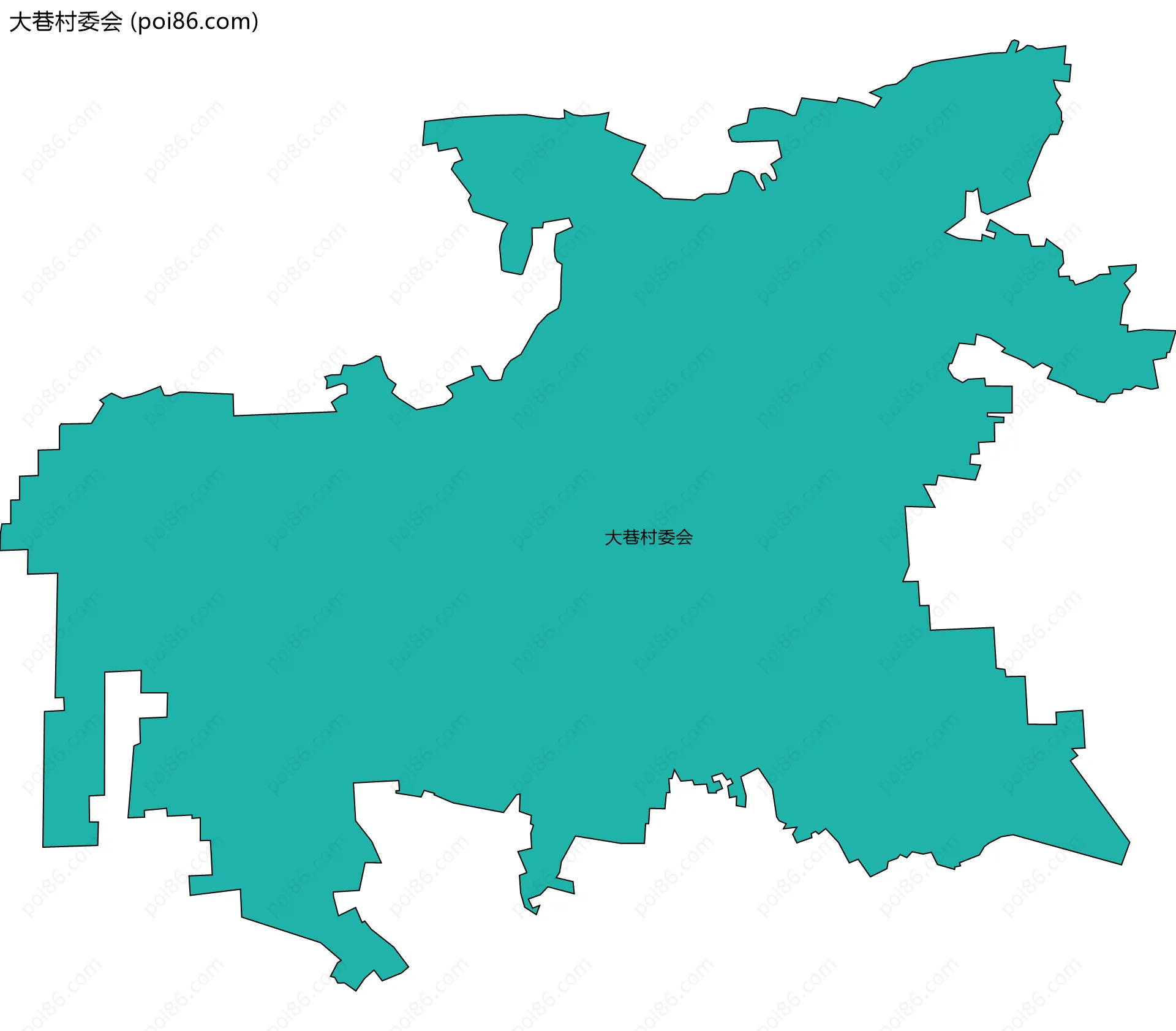 大巷村委会边界地图