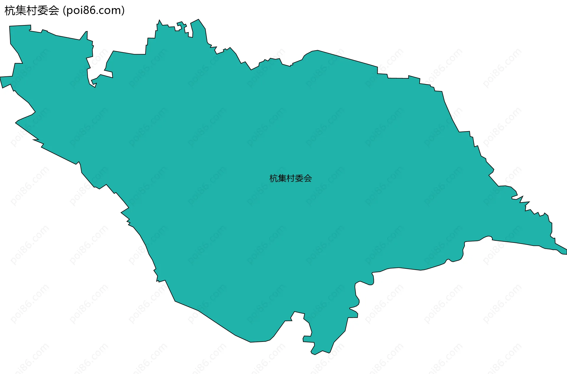 杭集村委会边界地图