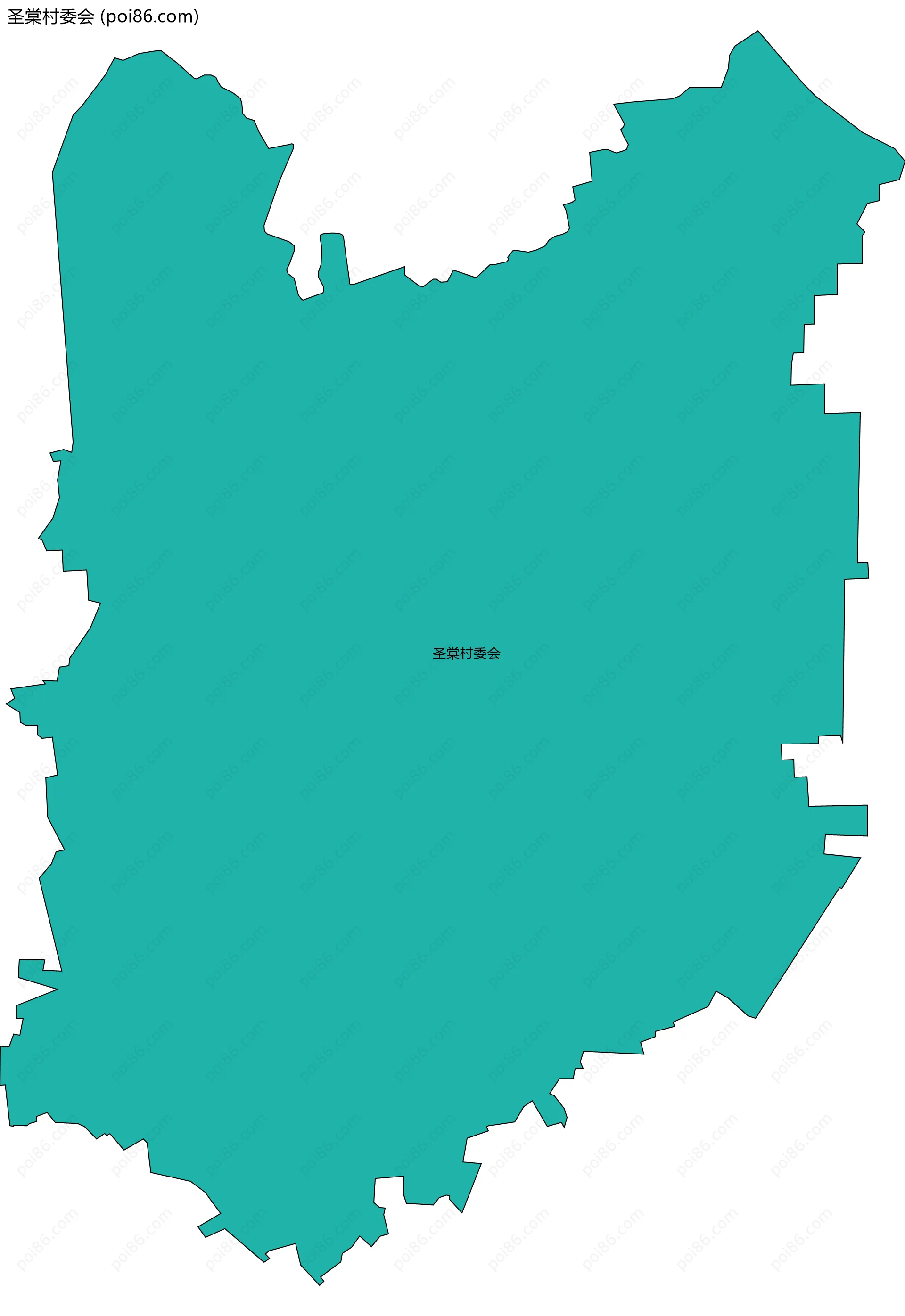 圣棠村委会边界地图