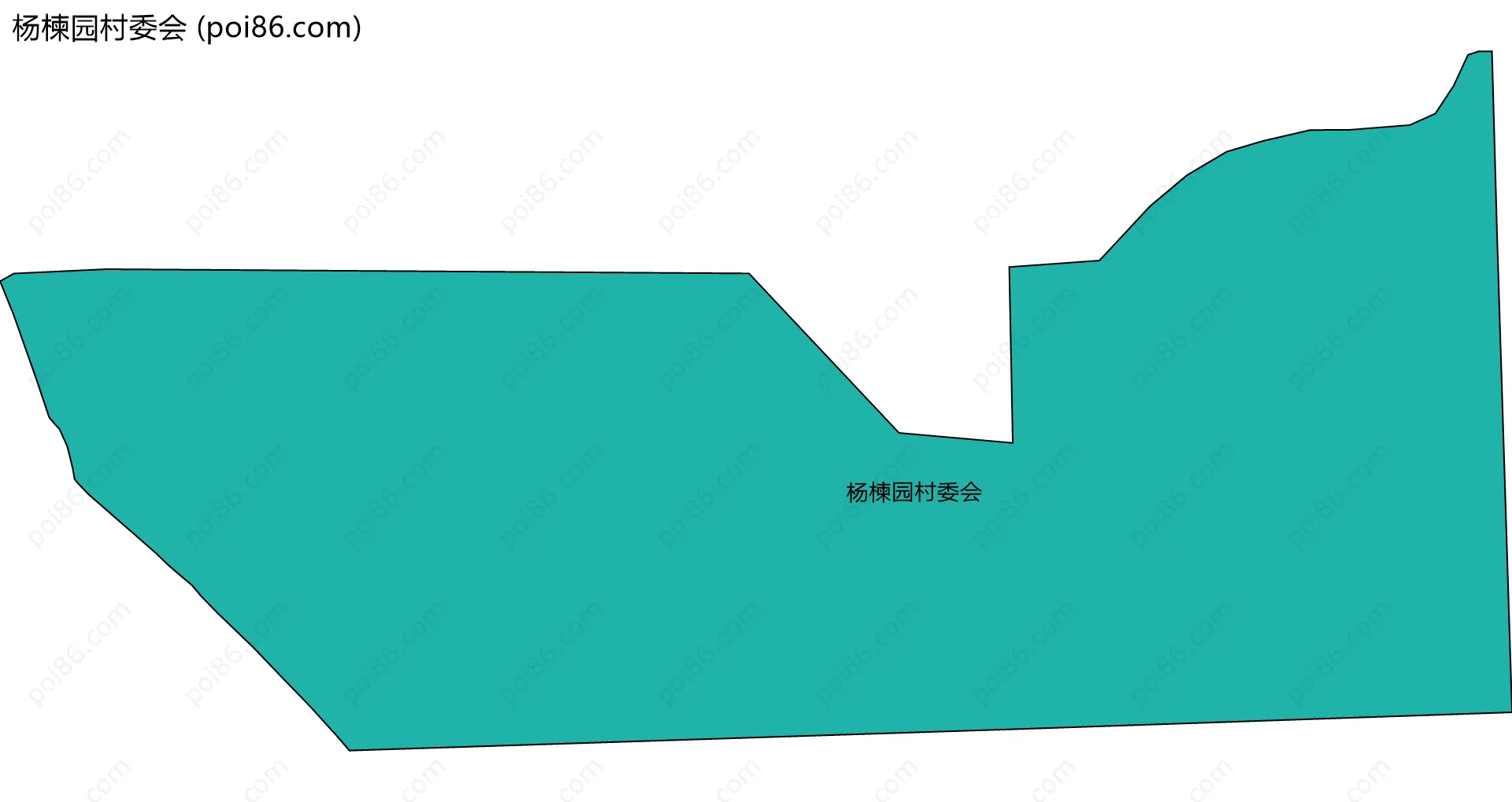 杨楝园村委会边界地图