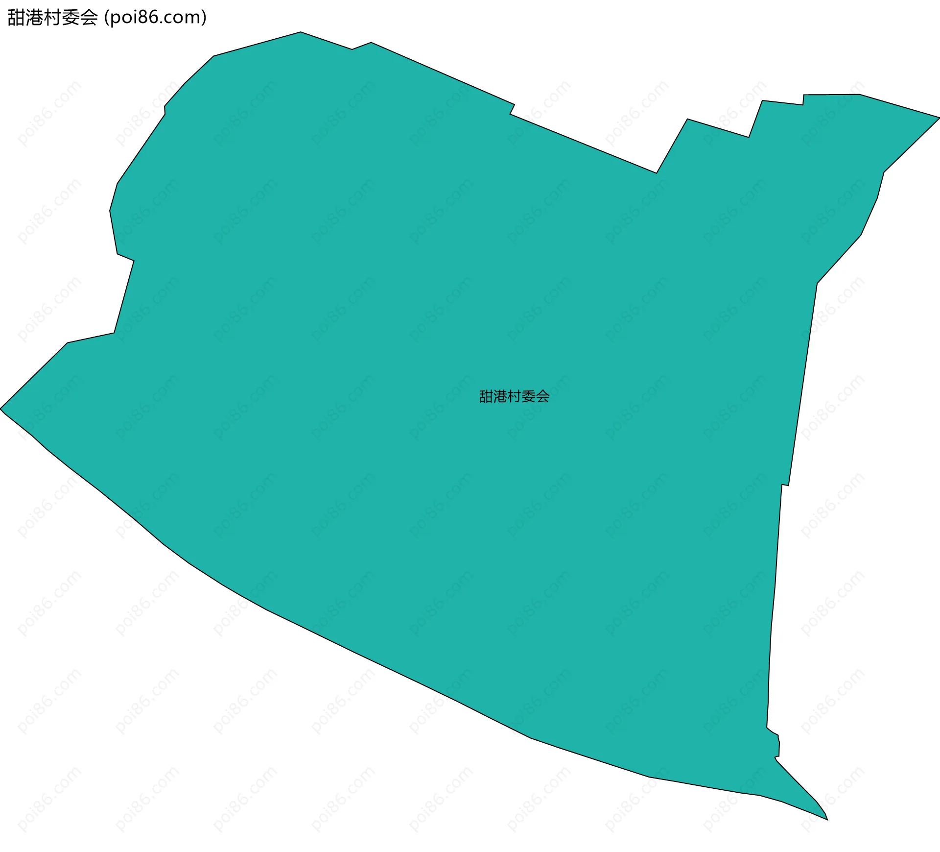 甜港村委会边界地图