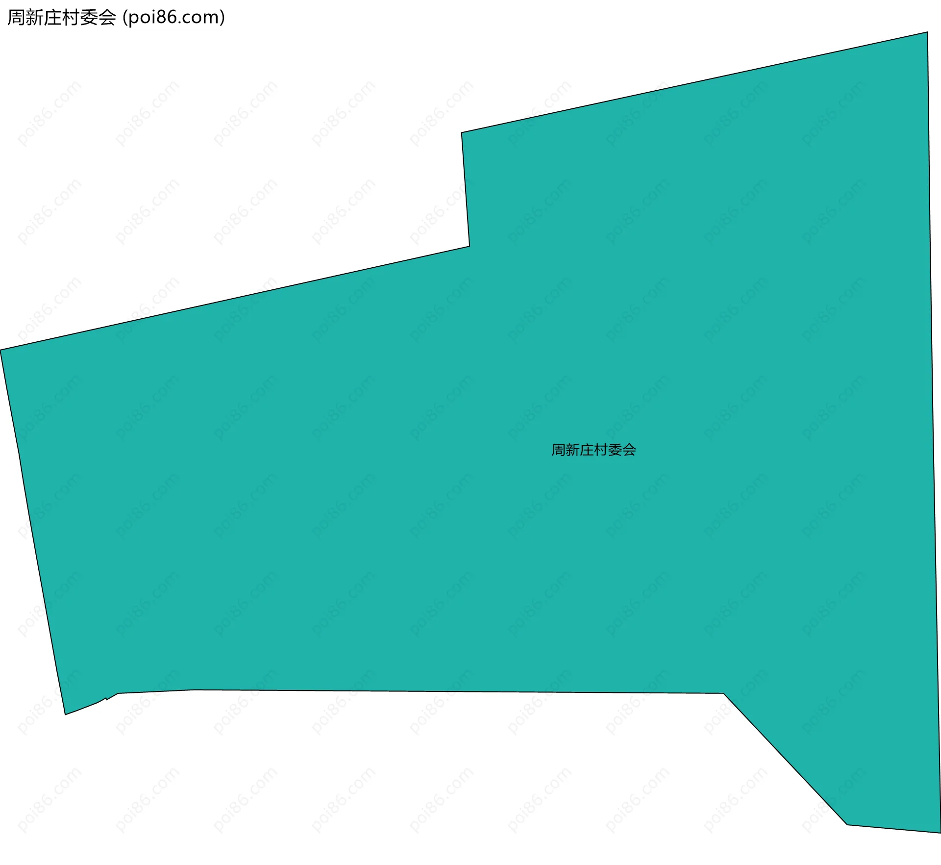 周新庄村委会边界地图