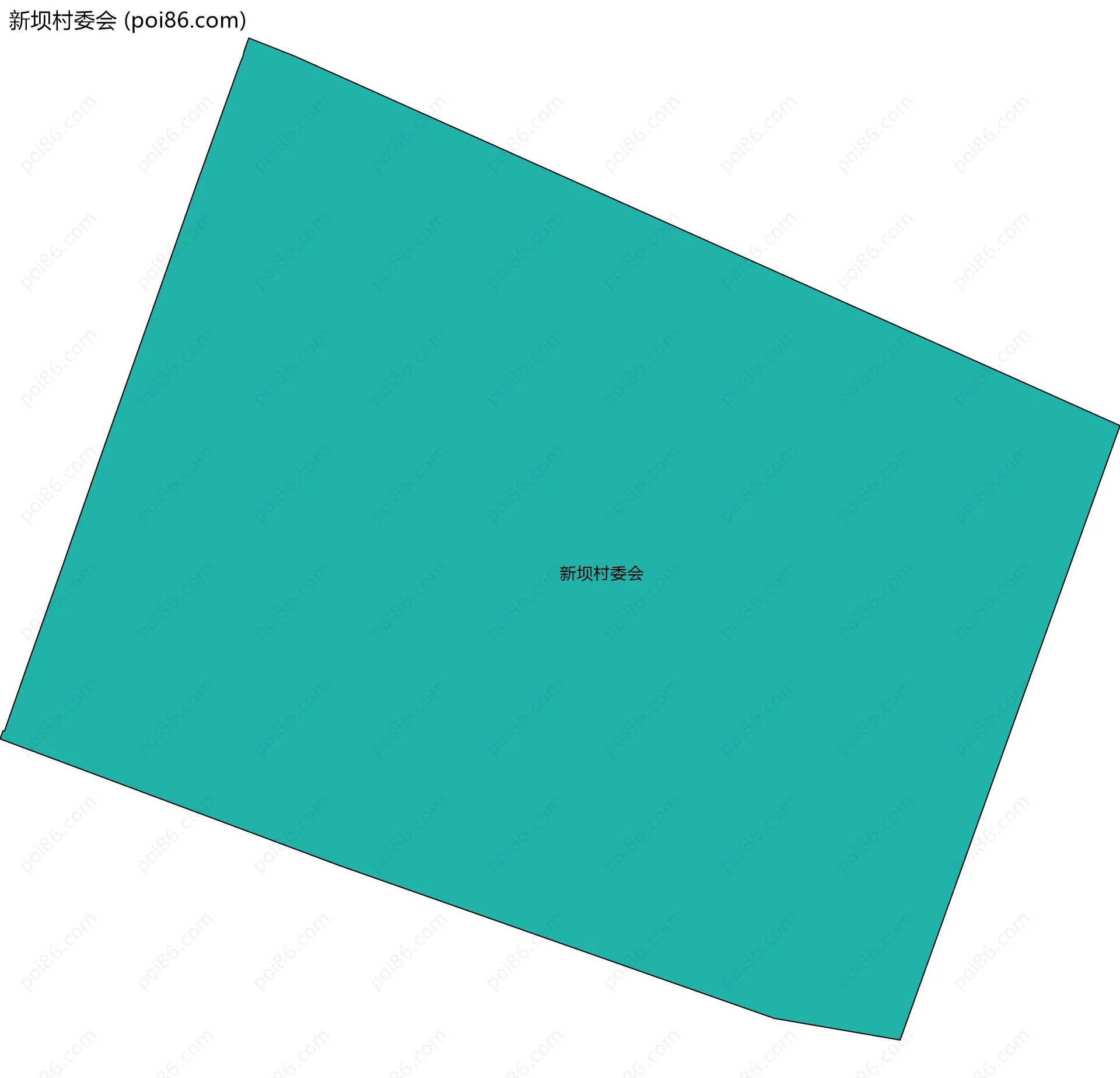 新坝村委会边界地图
