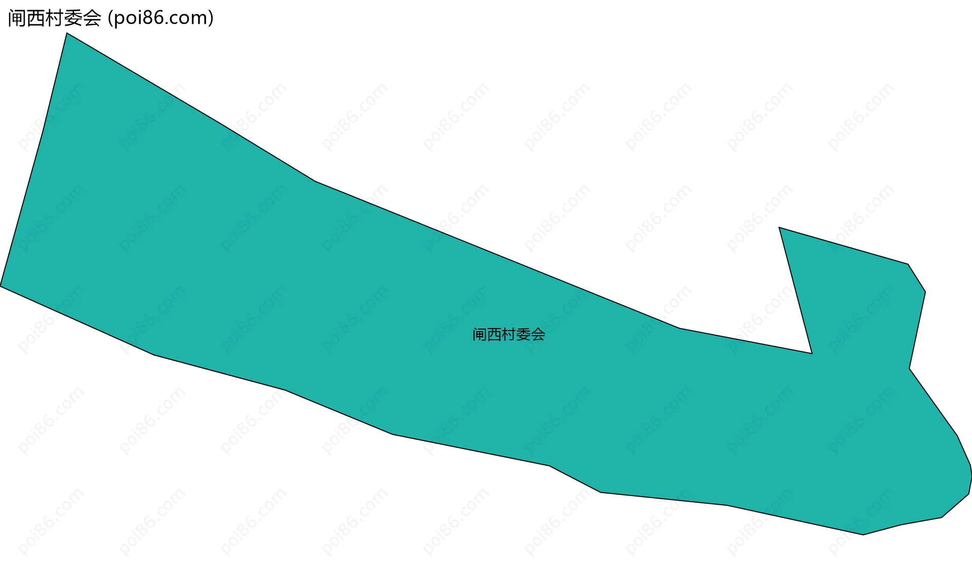 闸西村委会边界地图