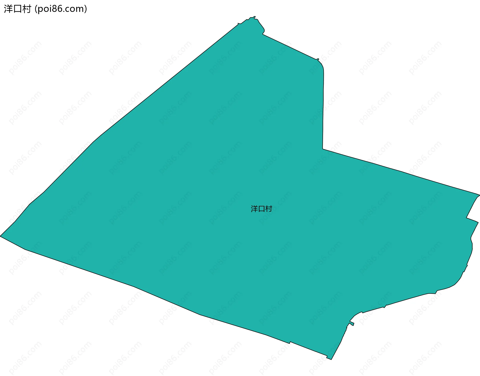 洋口村边界地图