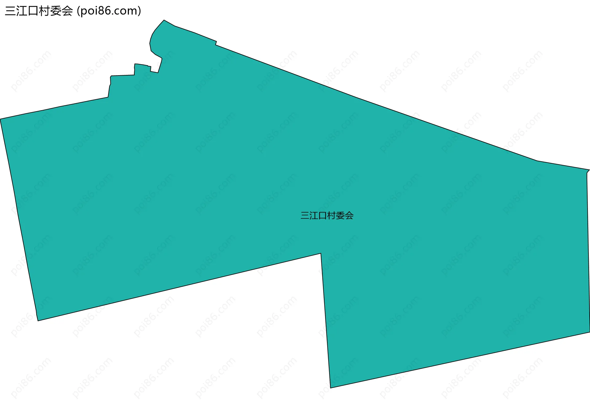 三江口村委会边界地图