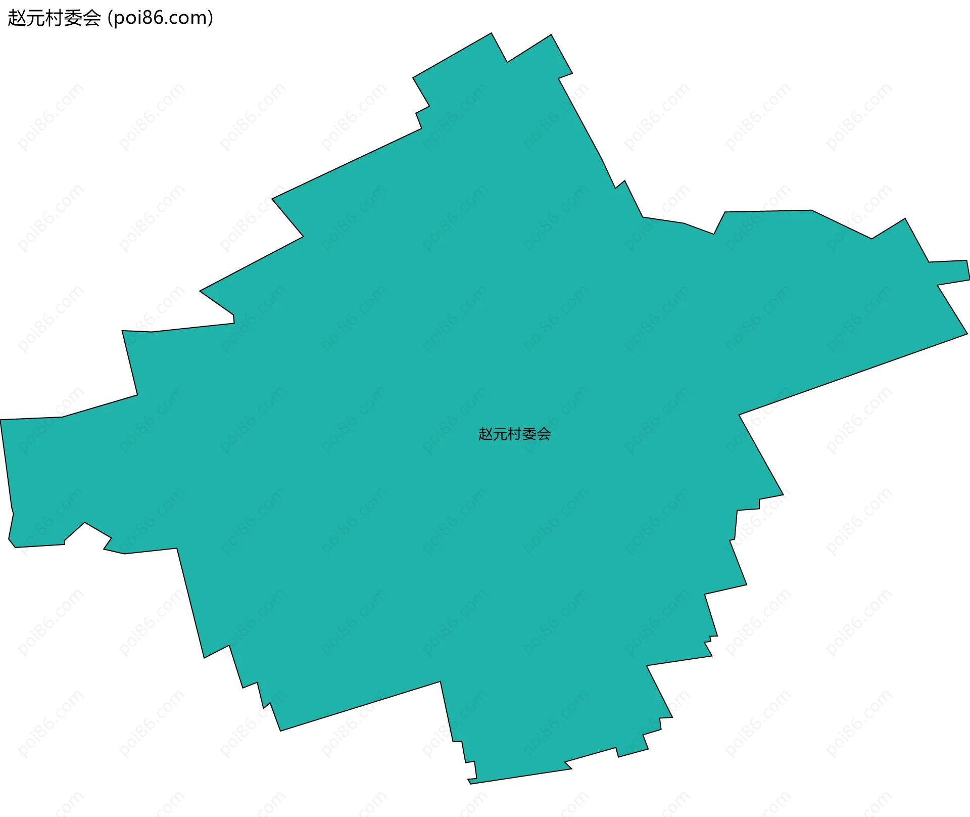 赵元村委会边界地图