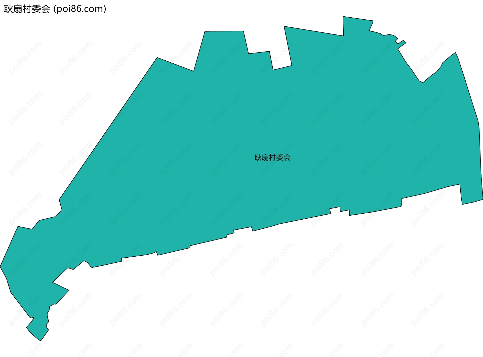 耿扇村委会边界地图