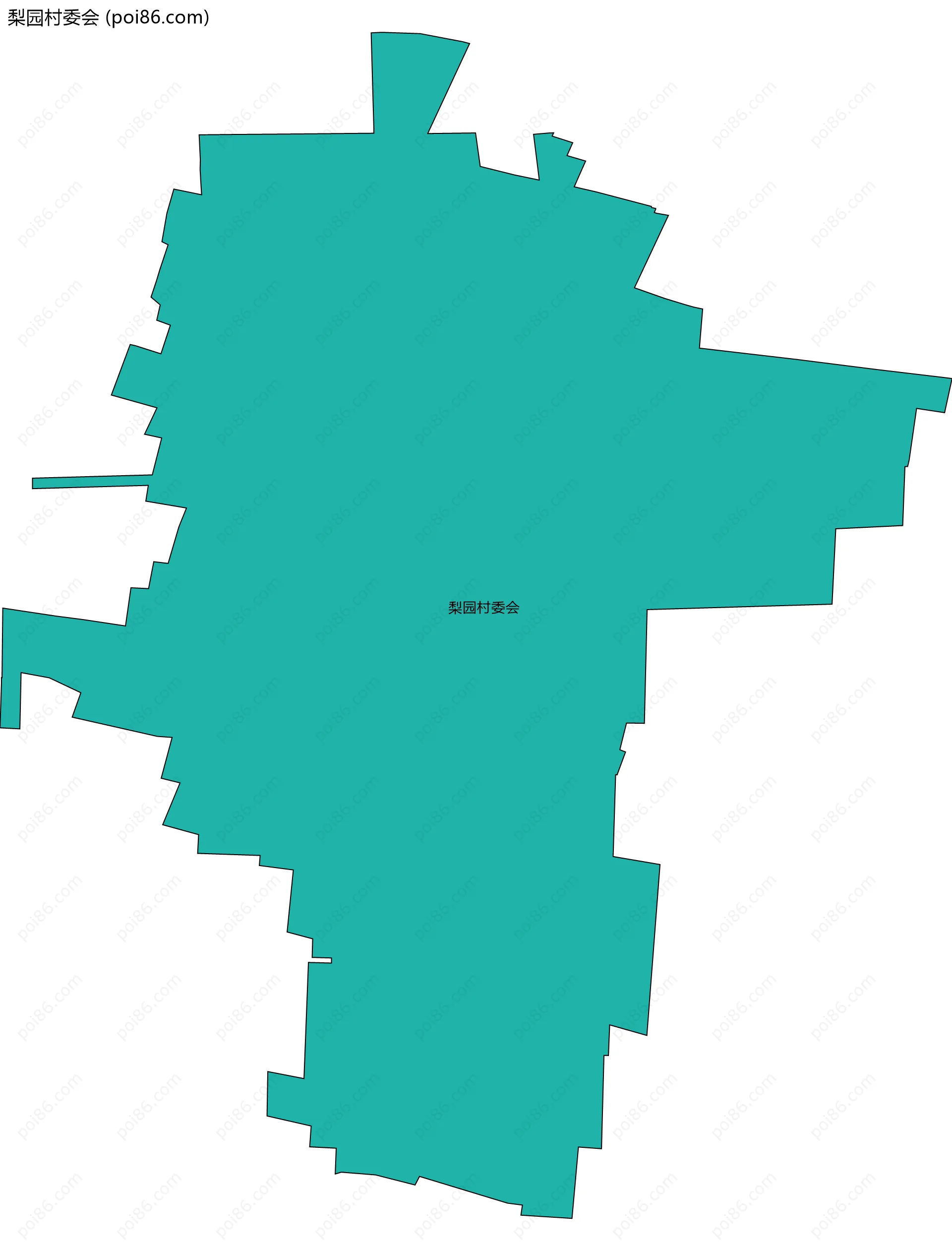 梨园村委会边界地图