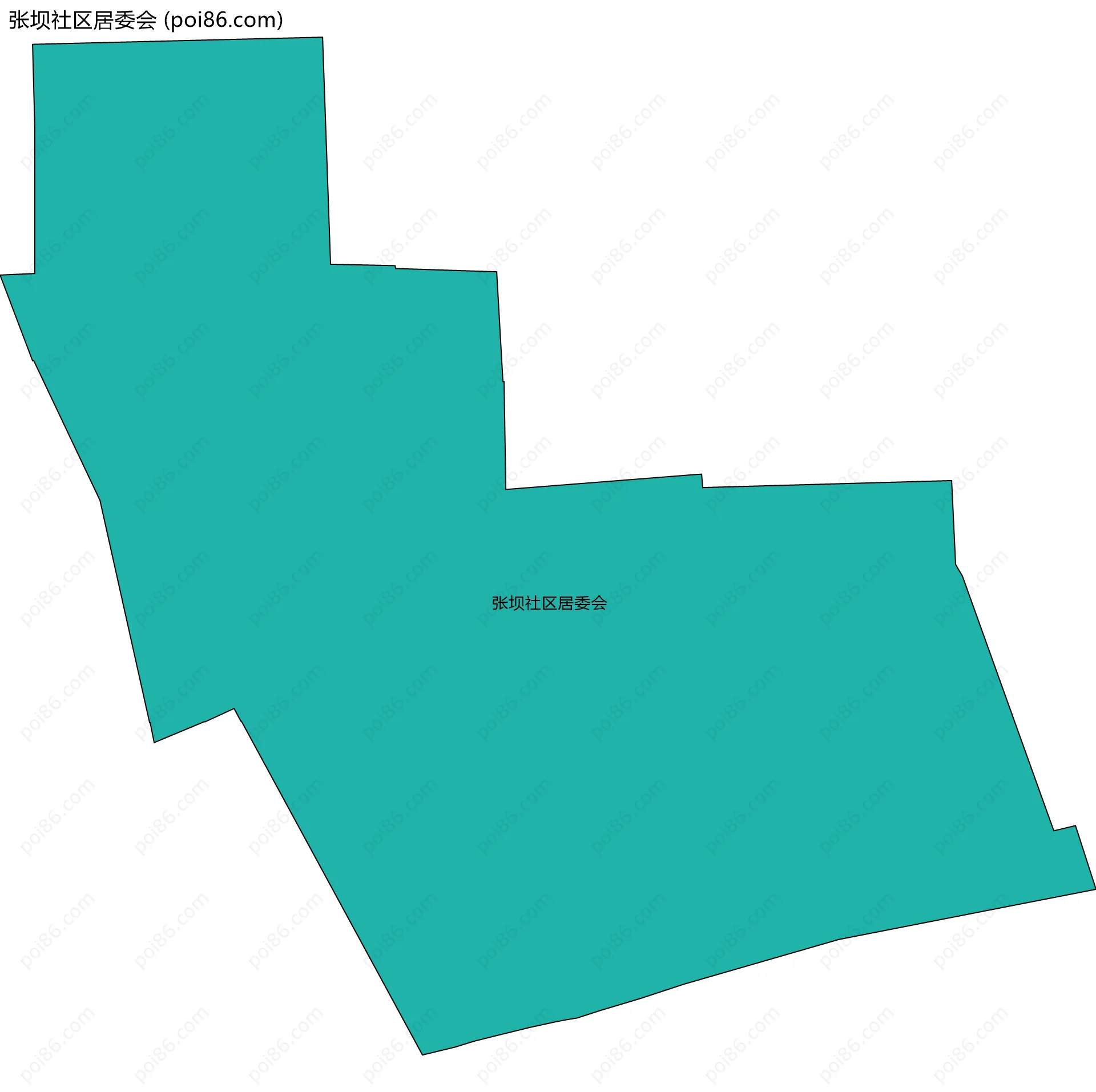 张坝社区居委会边界地图