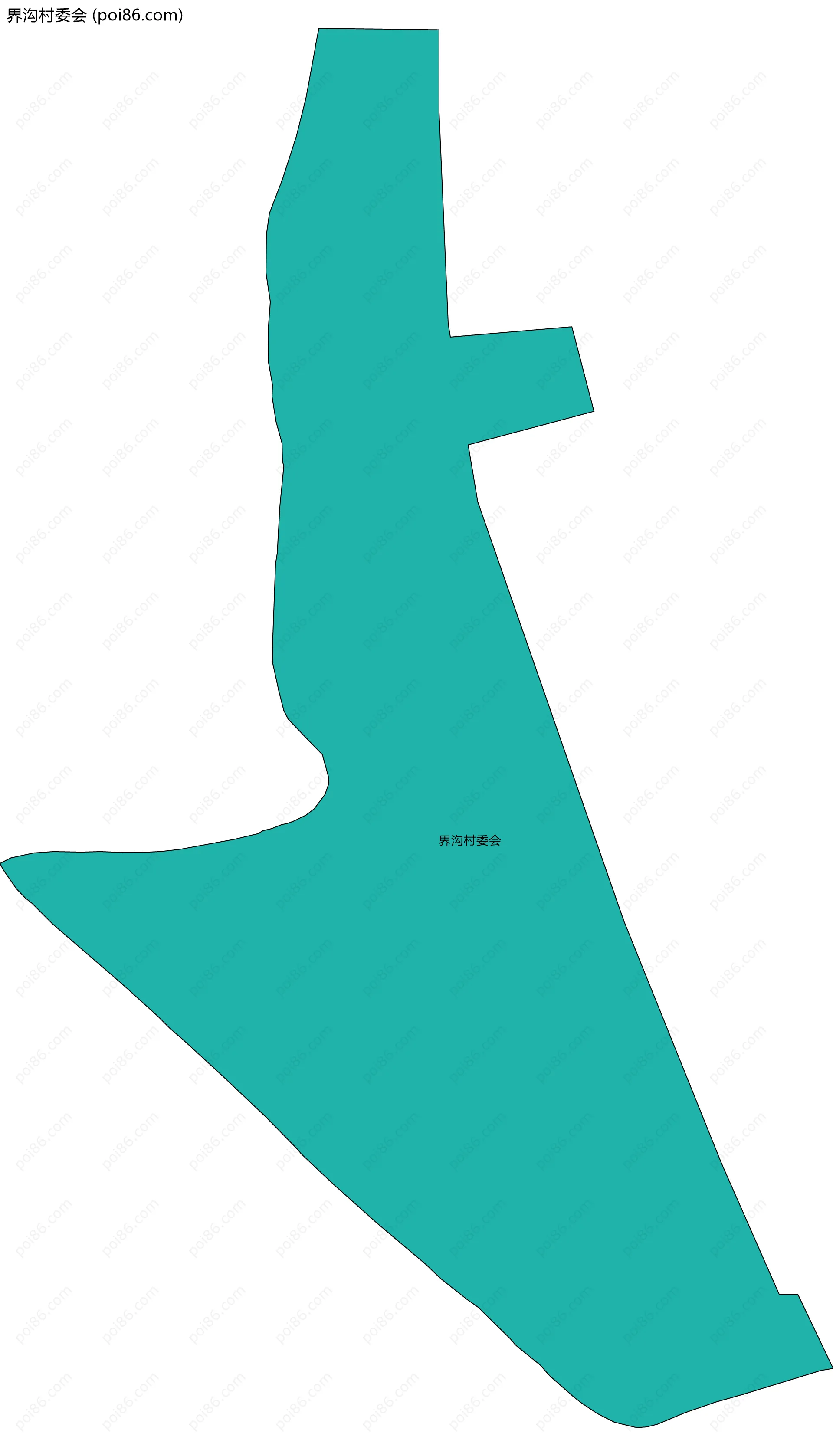 界沟村委会边界地图