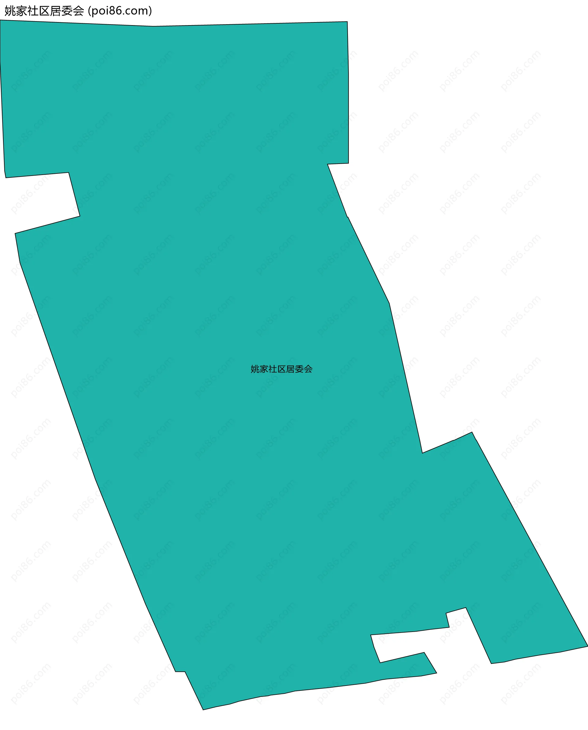 姚家社区居委会边界地图