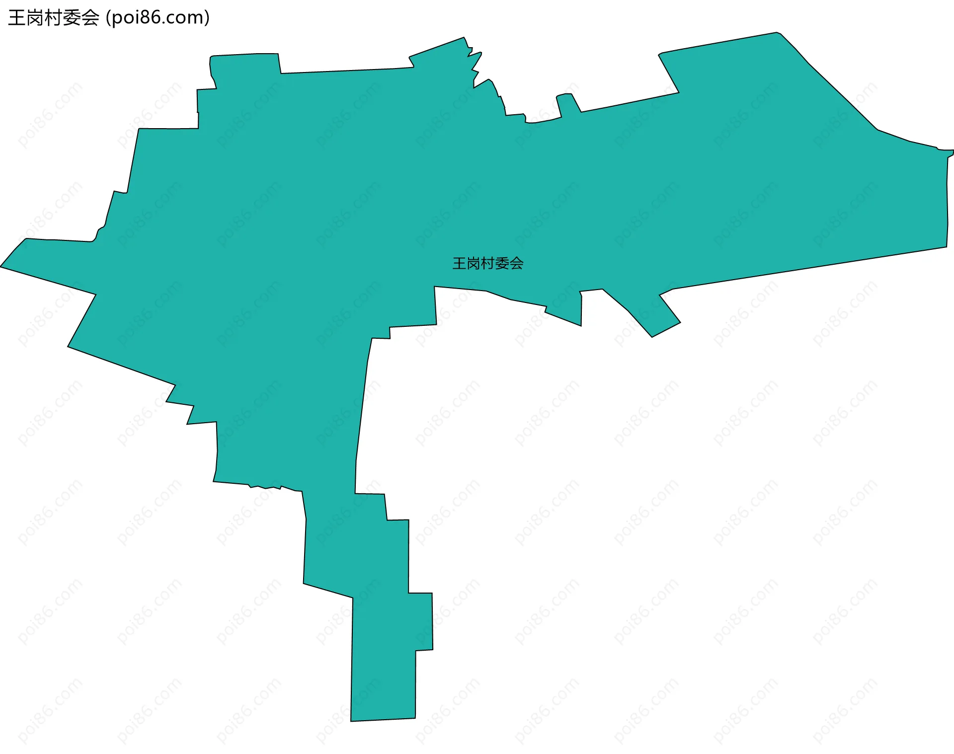王岗村委会边界地图