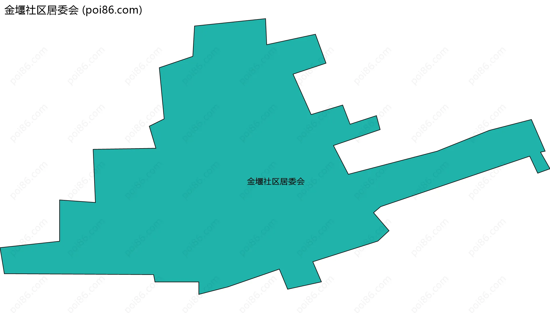 金堰社区居委会边界地图