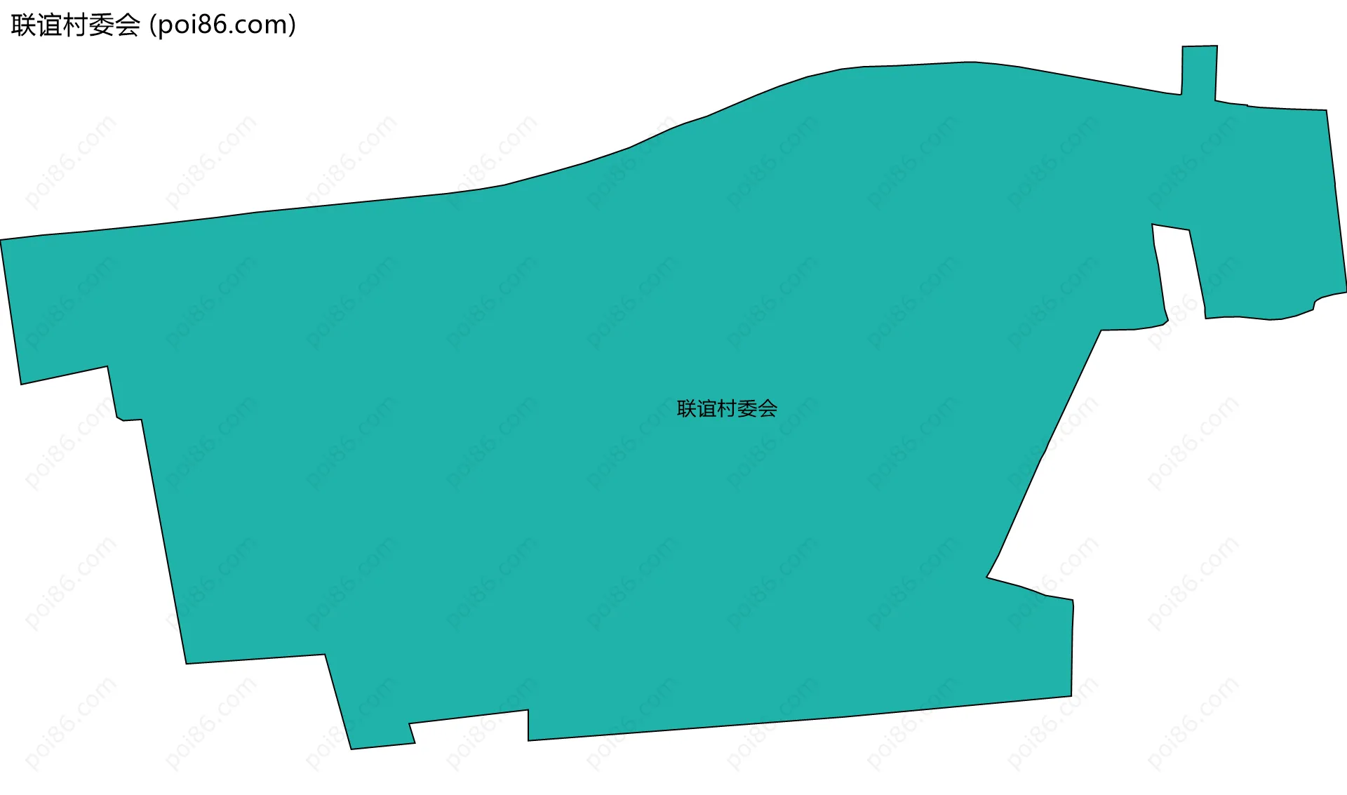 联谊村委会边界地图