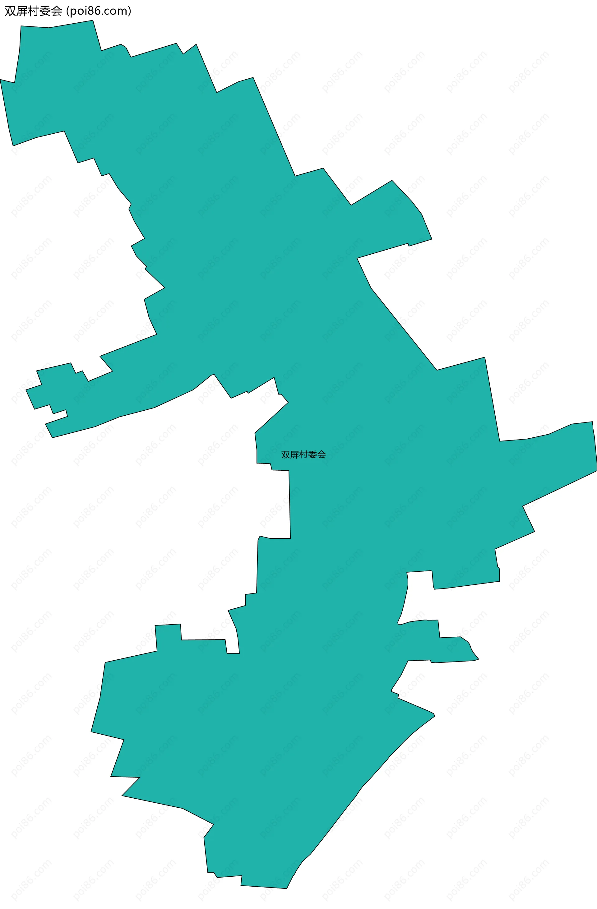 双屏村委会边界地图