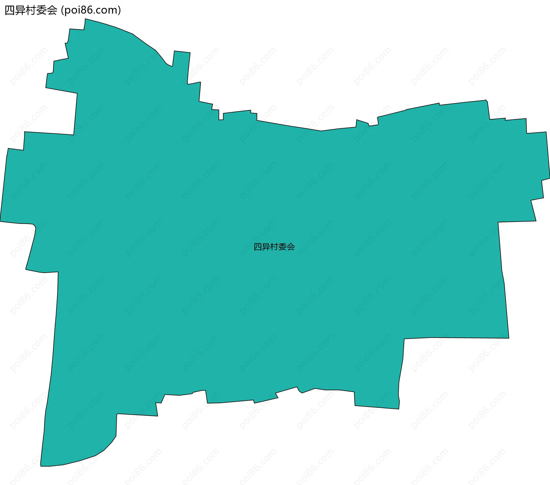 四异村委会边界地图