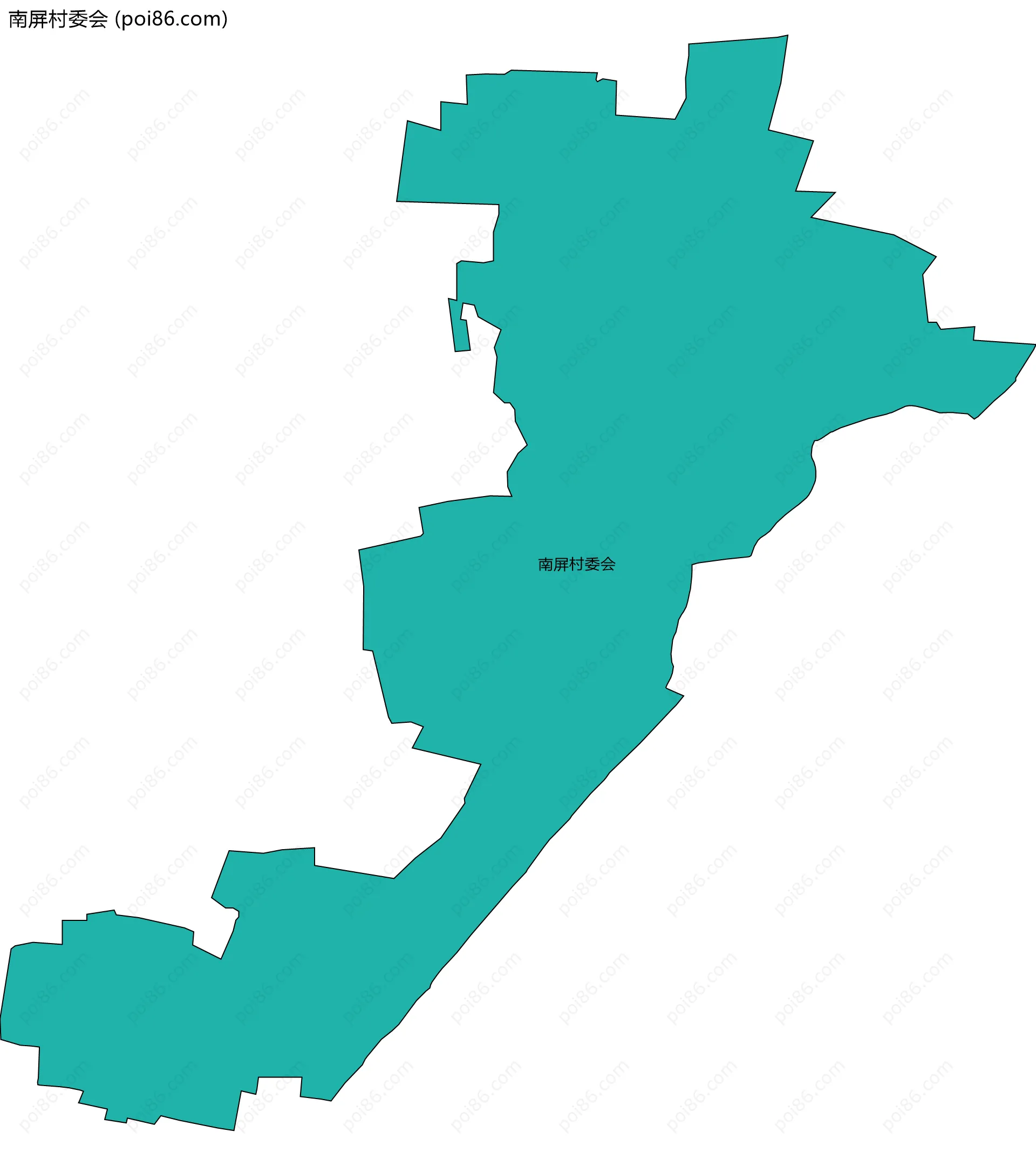 南屏村委会边界地图