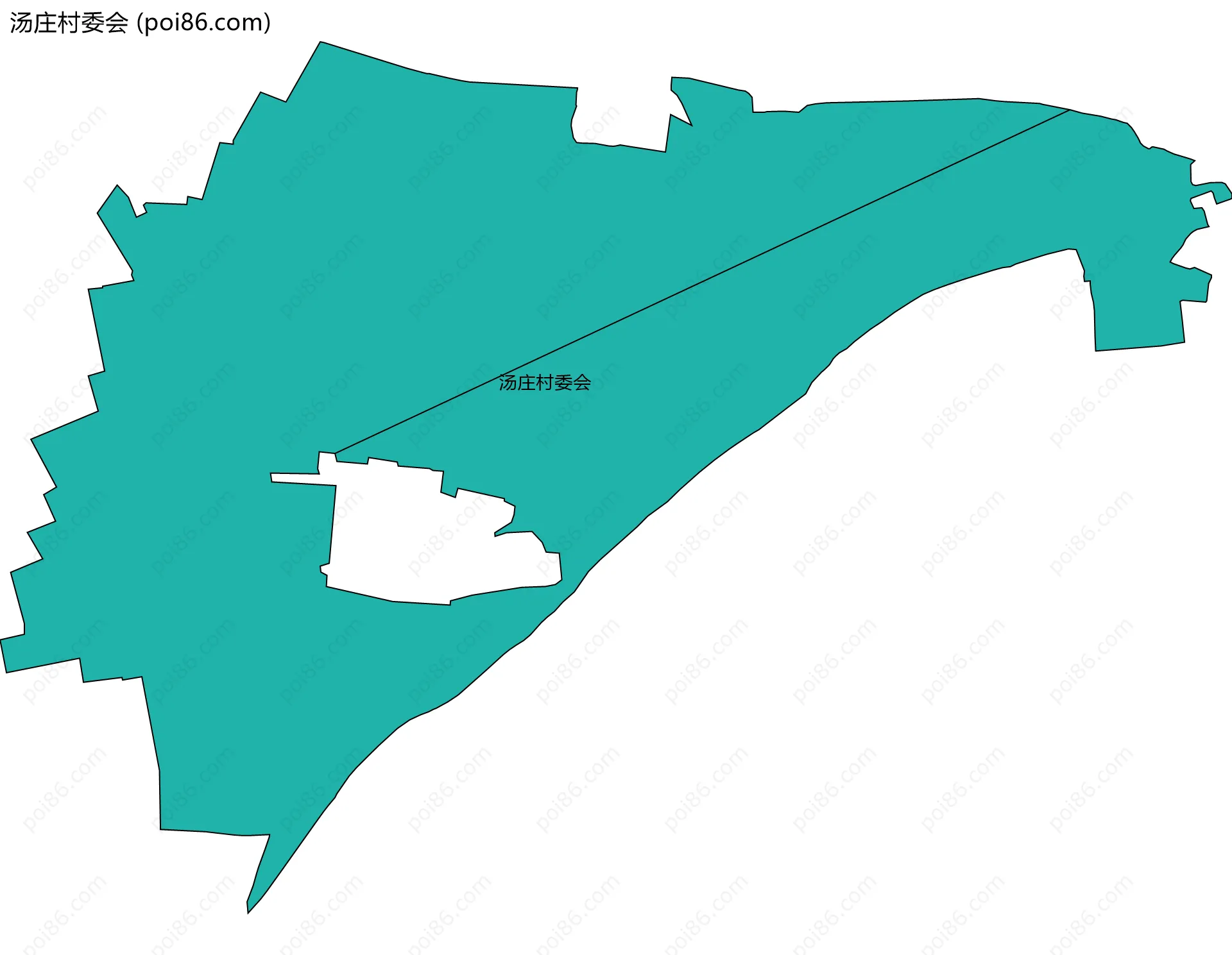 汤庄村委会边界地图