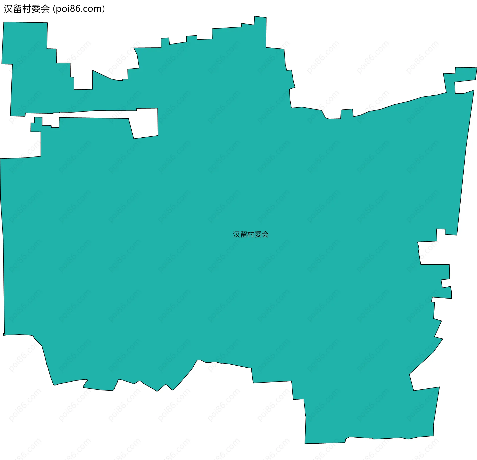 汉留村委会边界地图