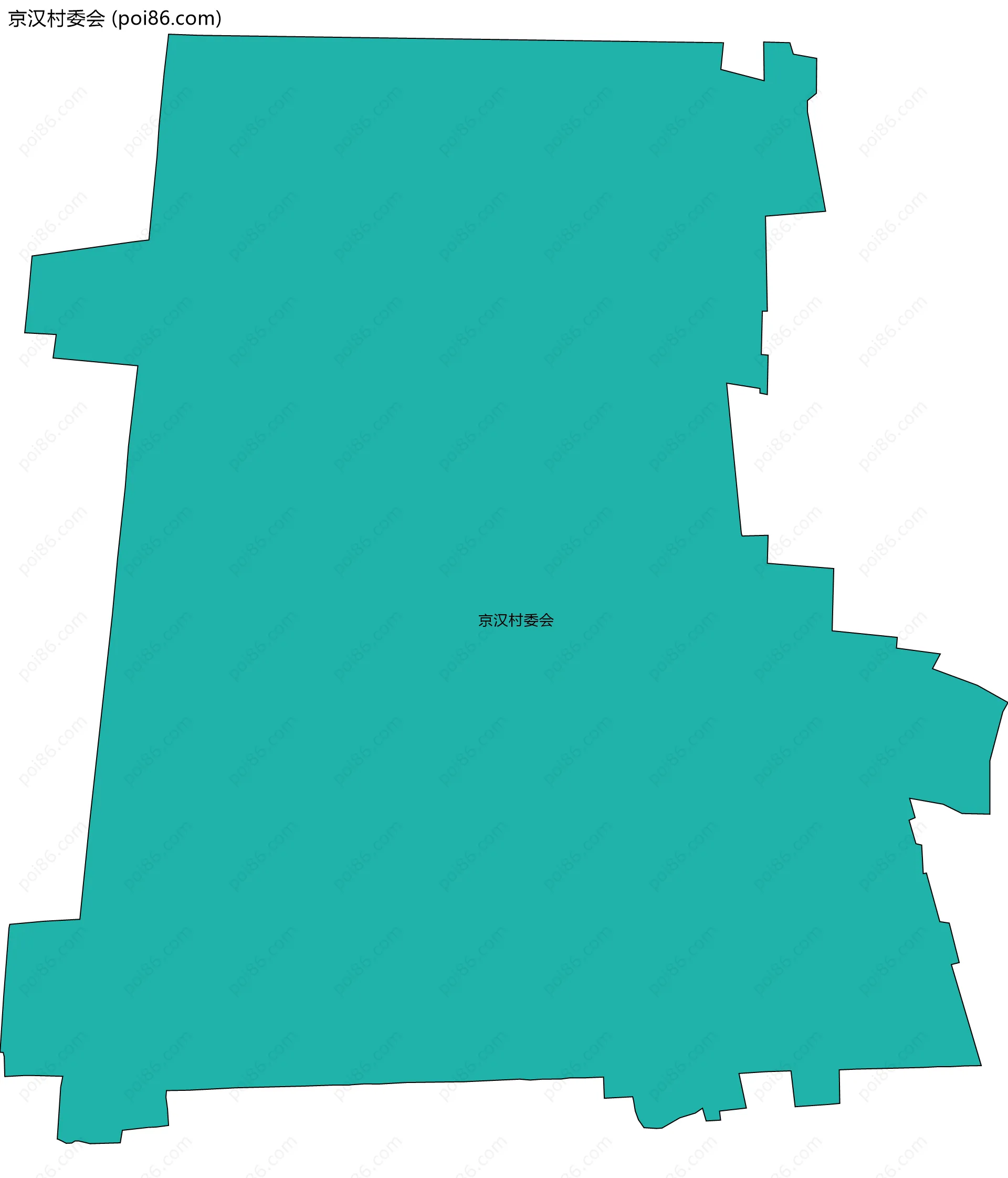 京汉村委会边界地图