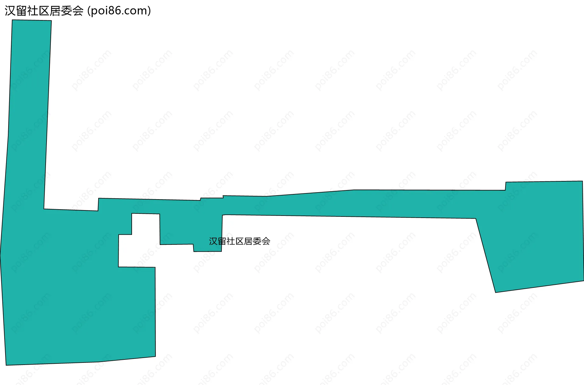 汉留社区居委会边界地图